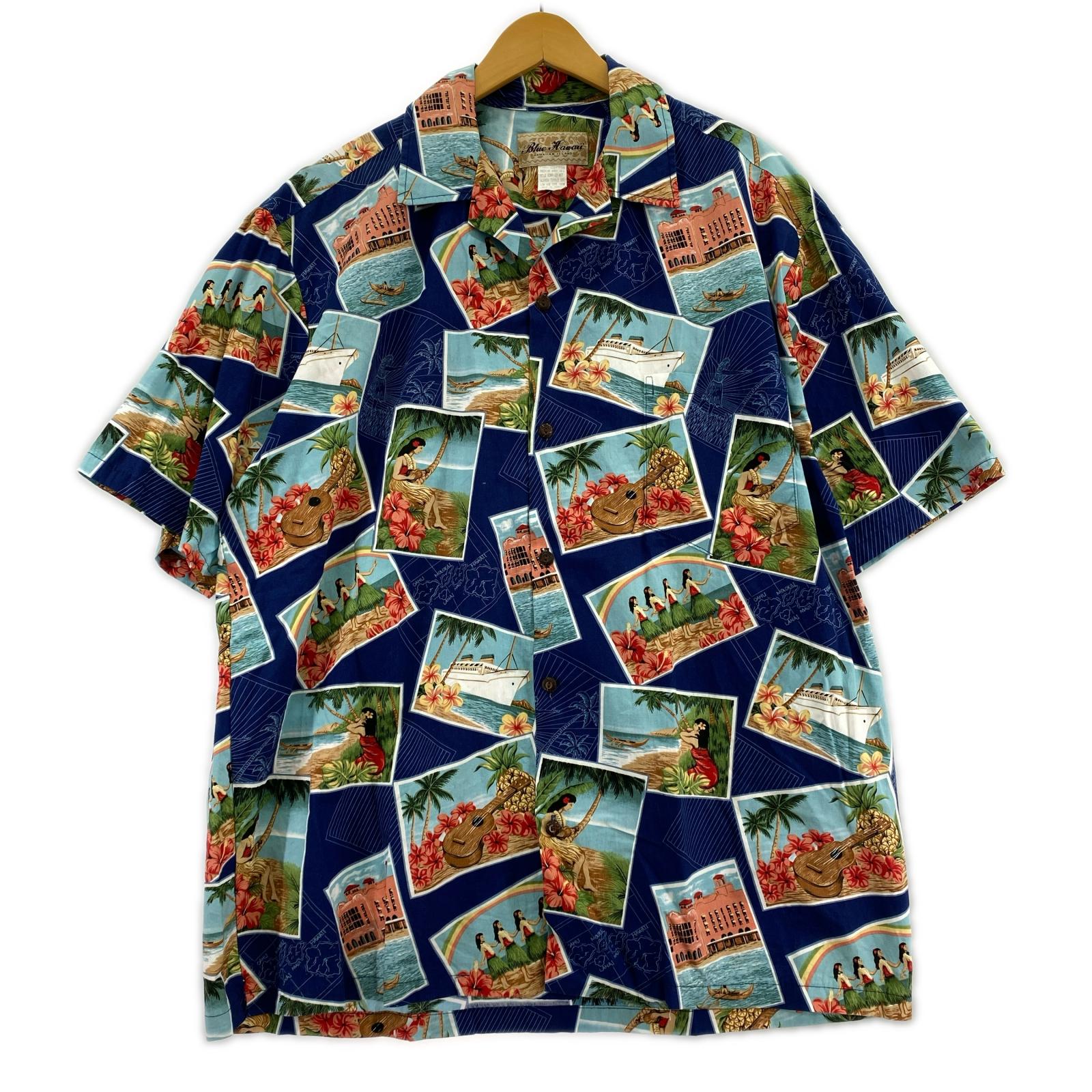 半袖シャツ アロハシャツ 総柄 (2Xl)