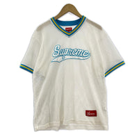 半袖Tシャツ ベースボール メッシュ vネック M M ホワイト
