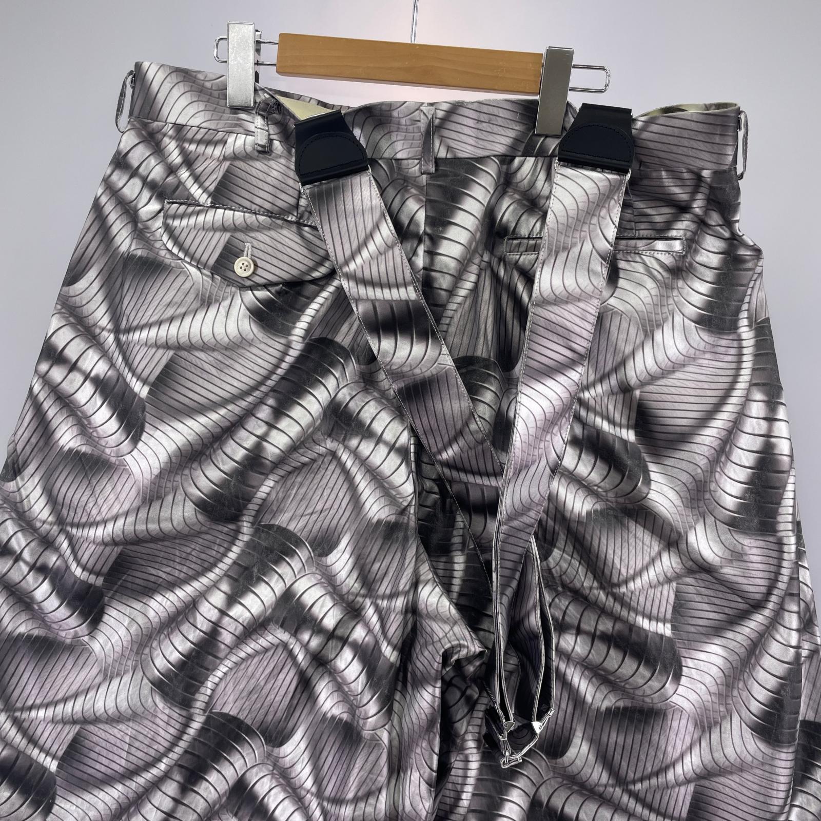 ショートパンツ HOMME PLUS 21SS メタル アシンメトリー W36~ ブラック