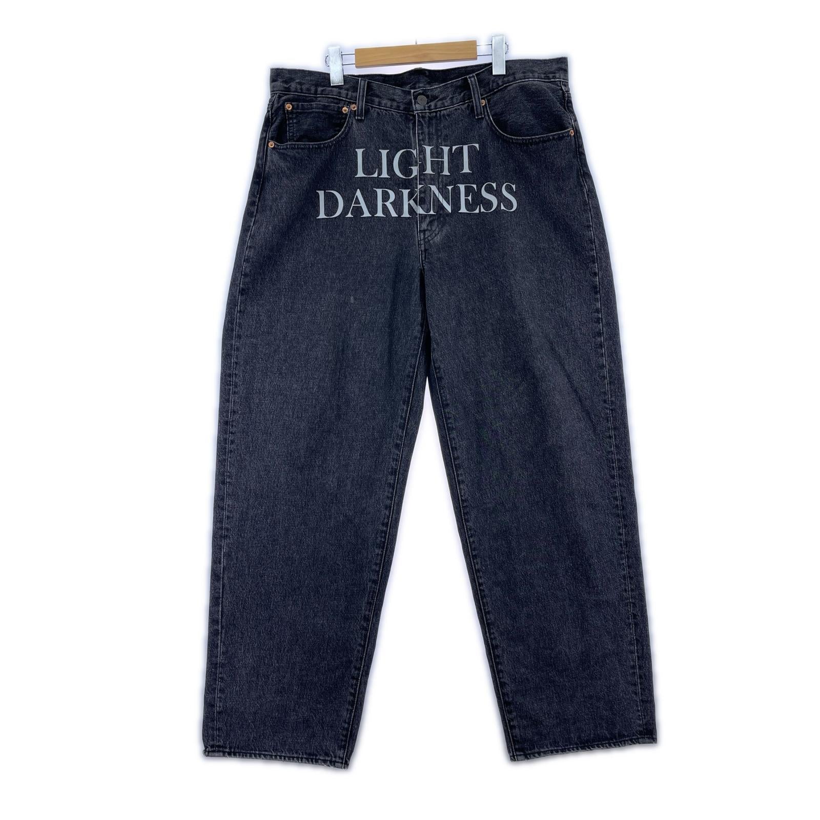 デニムパンツ 25ss プリントデニム W36 36 ブラック