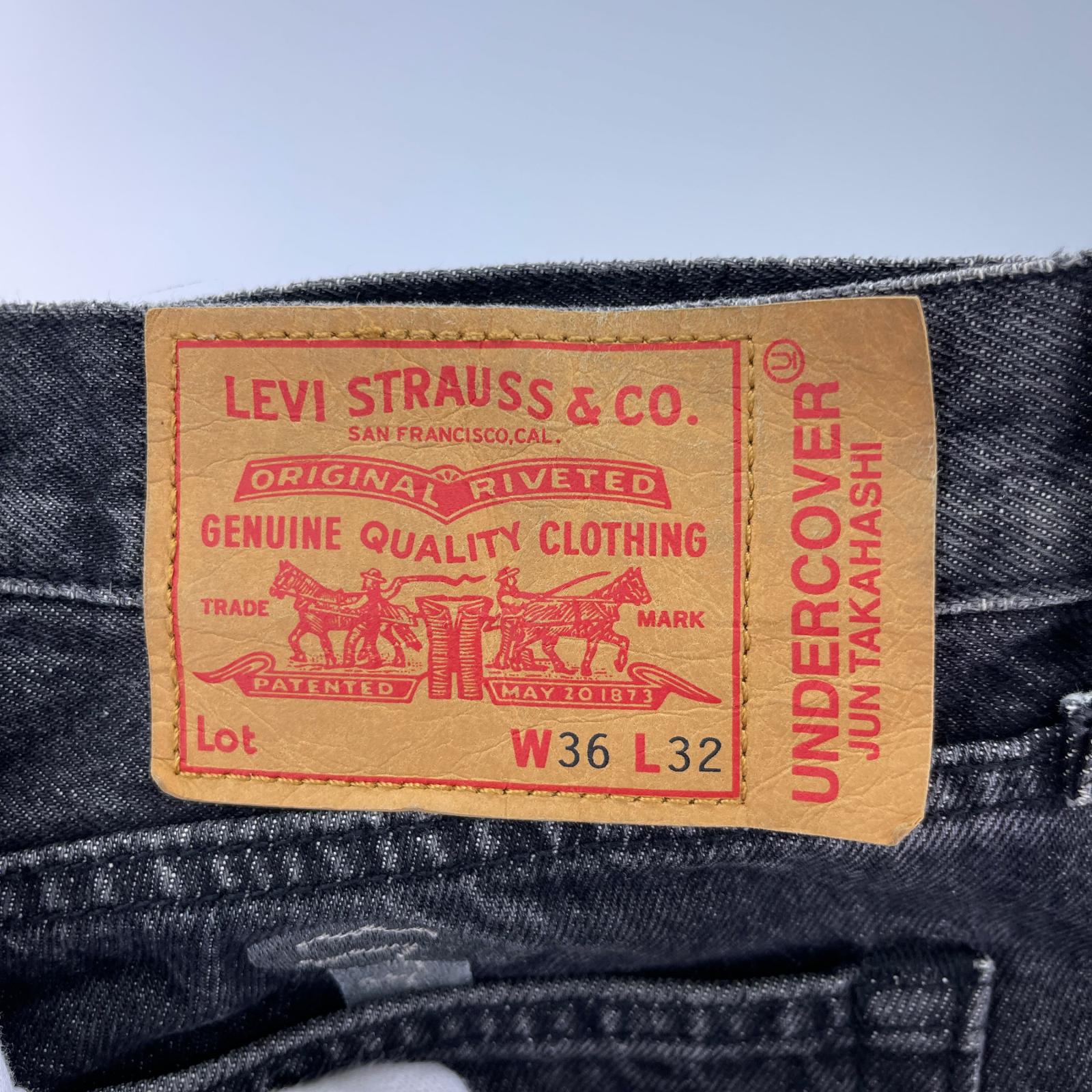 デニムパンツ 25ss プリントデニム W36 36 ブラック