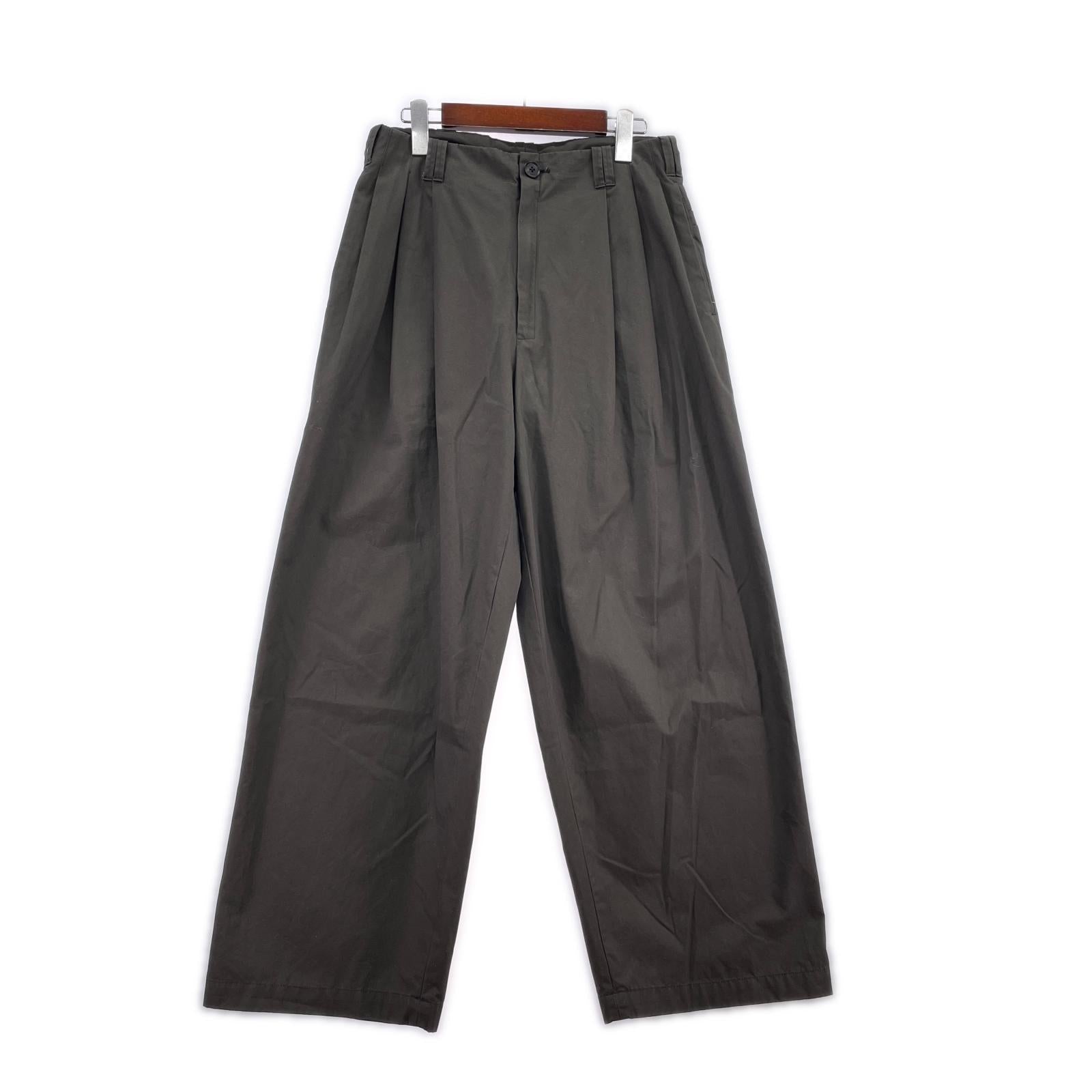 パンツ YOKE Cotton Gabardine 3pleated Wide-leg グレー 2 グレー