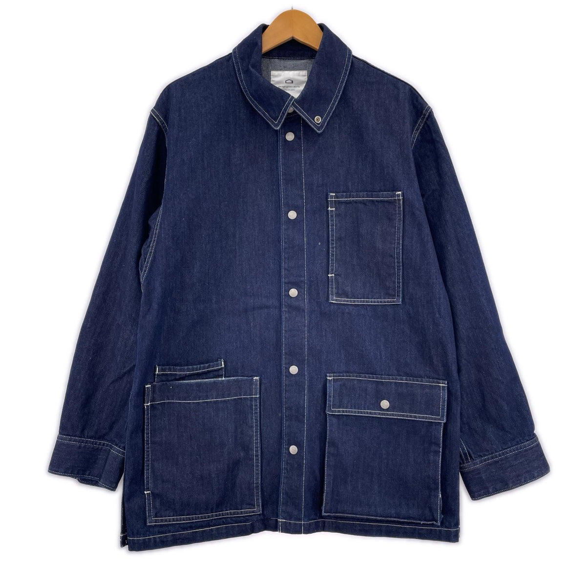 ジャケット garage green works デニムカバーオール (M) M ネイビー