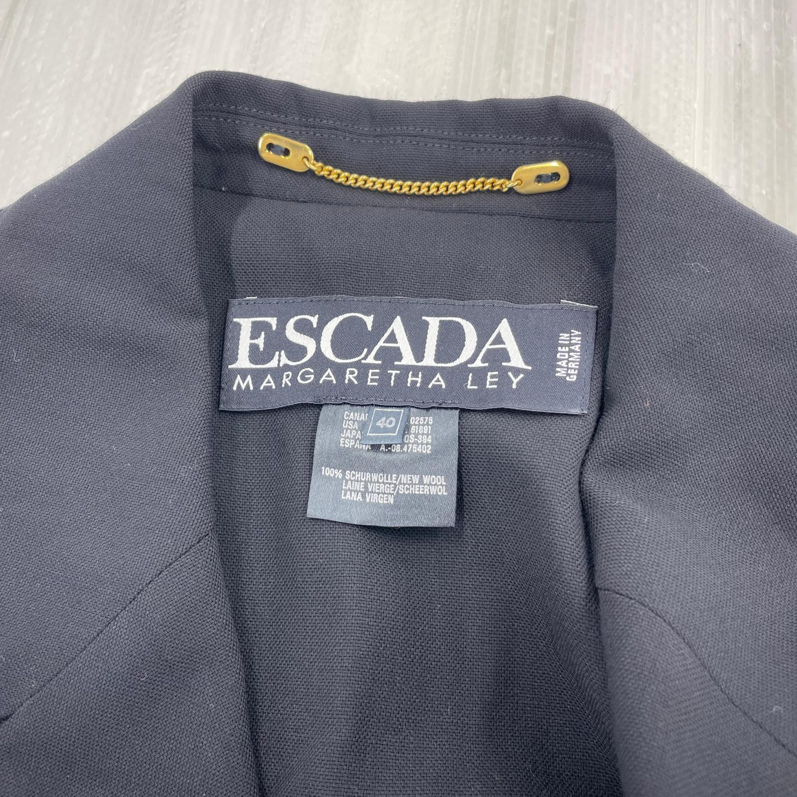 ジャケット ESCADA ジャケット 金ボタン ブラック