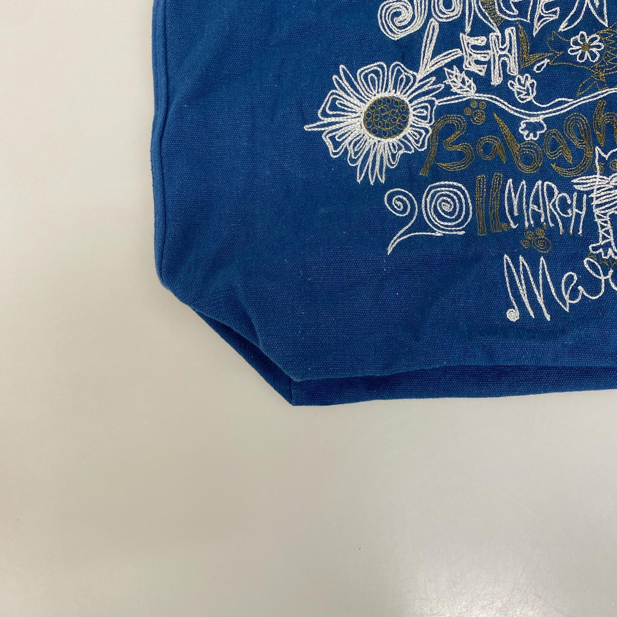 トートバッグ ヨーガンレール 刺繍トートBL ブルー