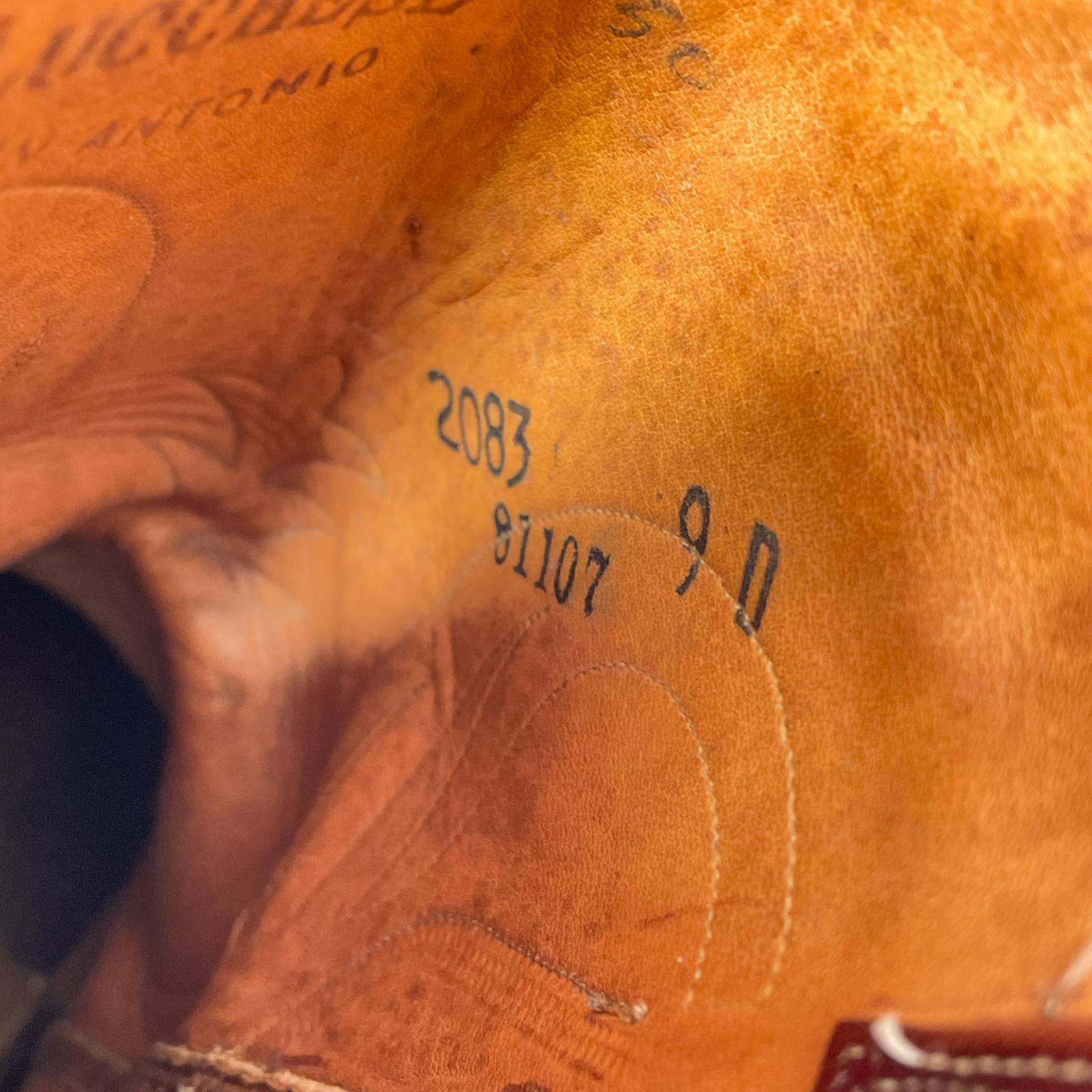 ブーツ LUCCHESE ウエスタンブーツ 9D ブラウン ブラウン