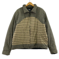 ジャケット STUSSY 中綿ジャケット チェックGR/YE M マルチカラー