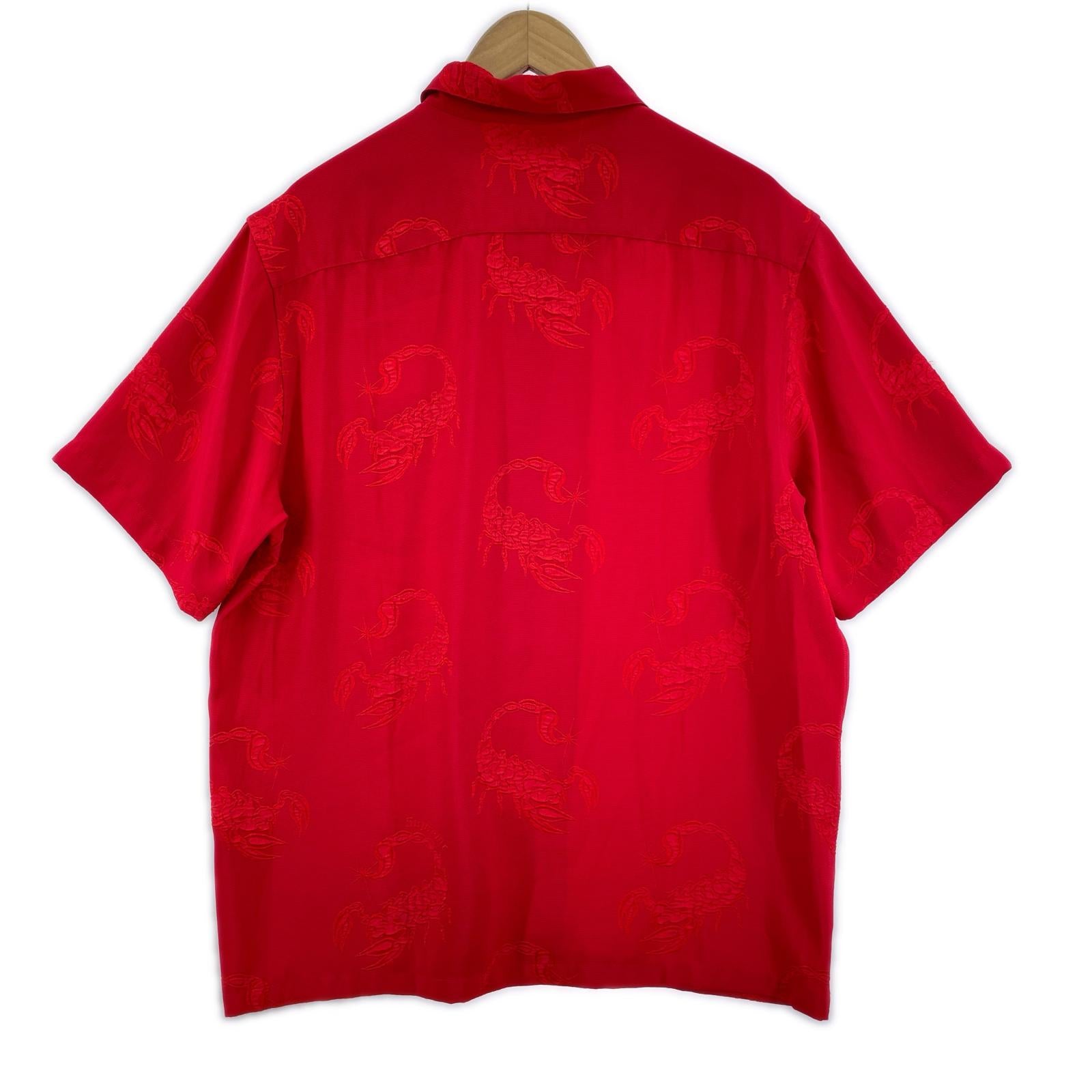 半袖シャツ Supreme 21SS Scorpion Jacquard S/S Shirt L 赤 L レッド