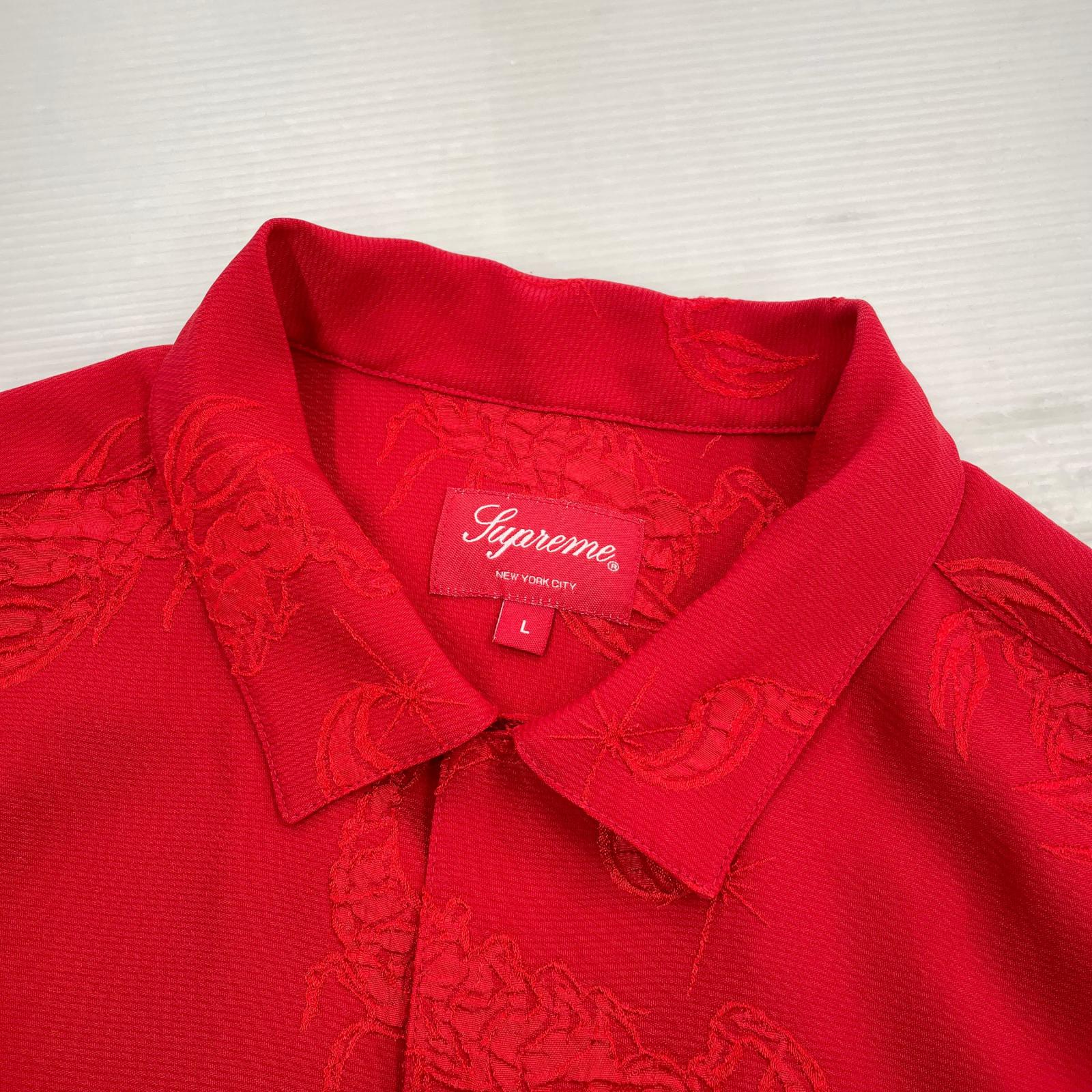 半袖シャツ Supreme 21SS Scorpion Jacquard S/S Shirt L 赤 L レッド