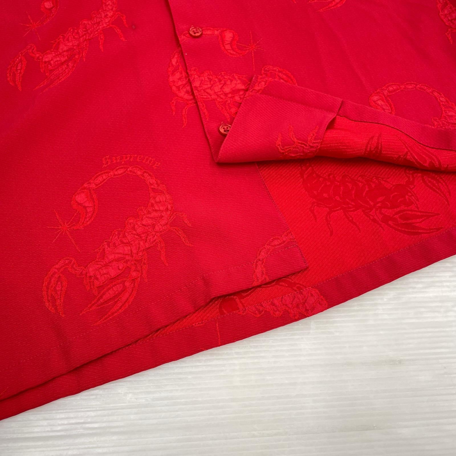 半袖シャツ Supreme 21SS Scorpion Jacquard S/S Shirt L 赤 L レッド