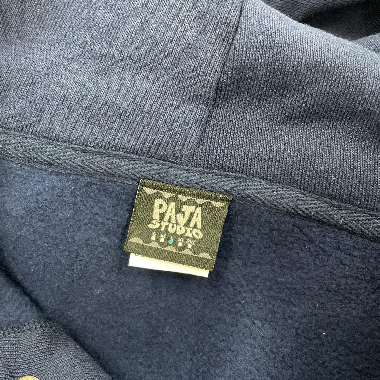 パーカー PAJA STUDIO Half button parka NYV L ネイビー