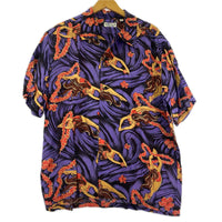 半袖シャツ アロハシャツ (XL) SS34857 パープル
