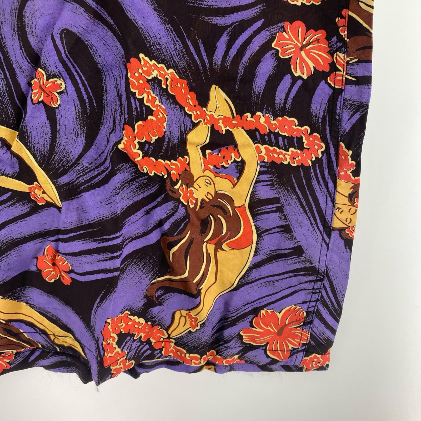 半袖シャツ アロハシャツ (XL) SS34857 パープル