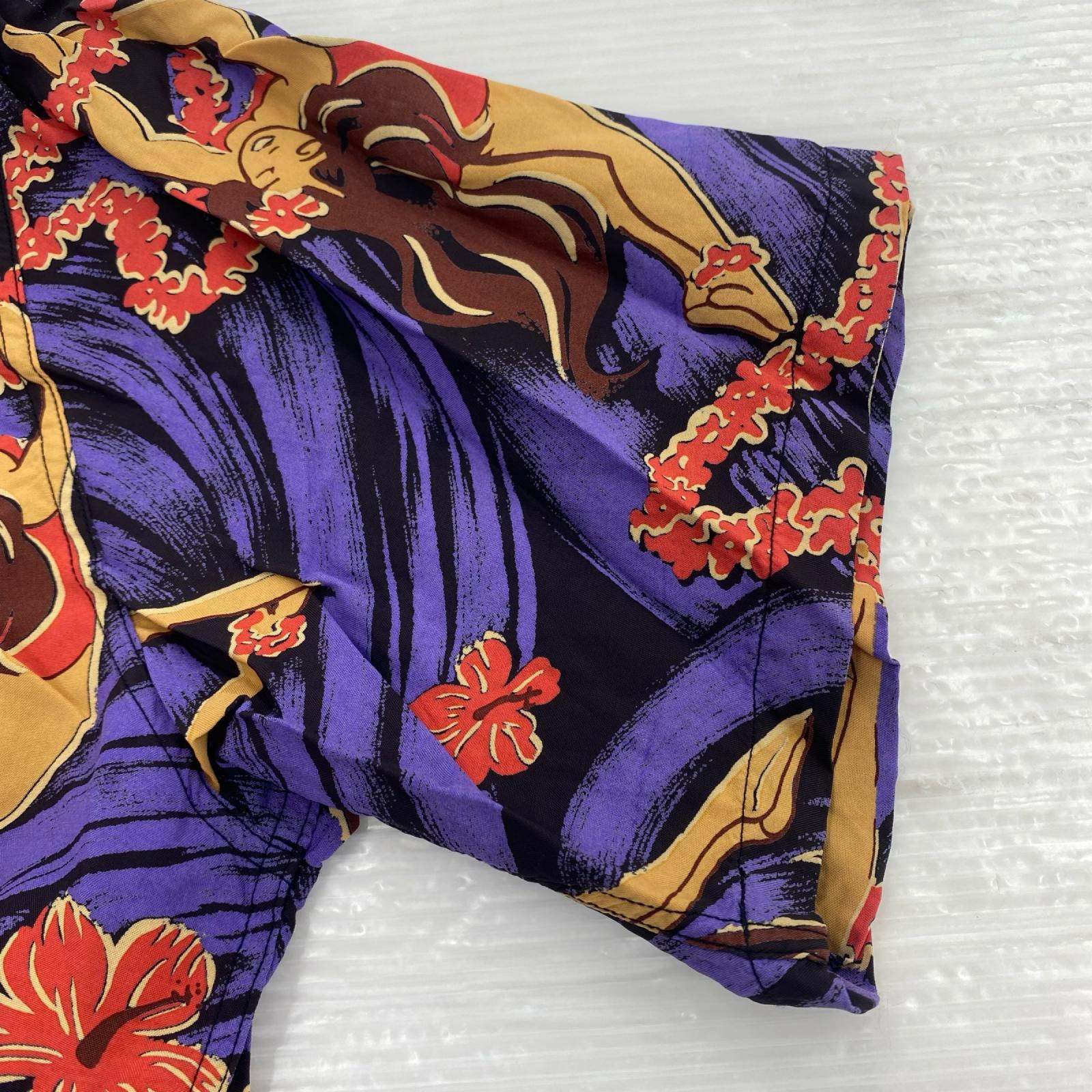 半袖シャツ アロハシャツ (XL) SS34857 パープル