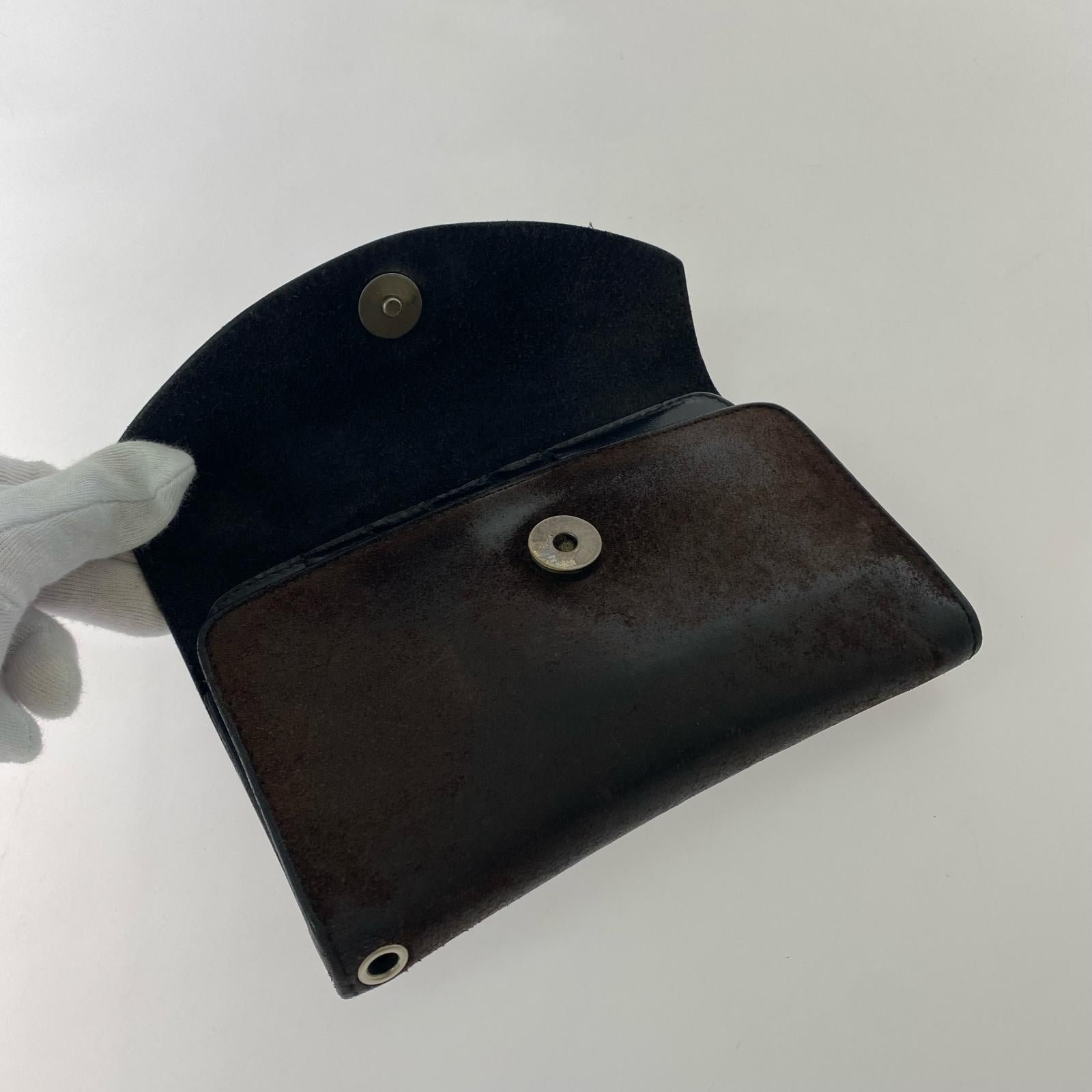 コンパクトウォレット スタッズ レザー 三つ折り財布 ブラック
