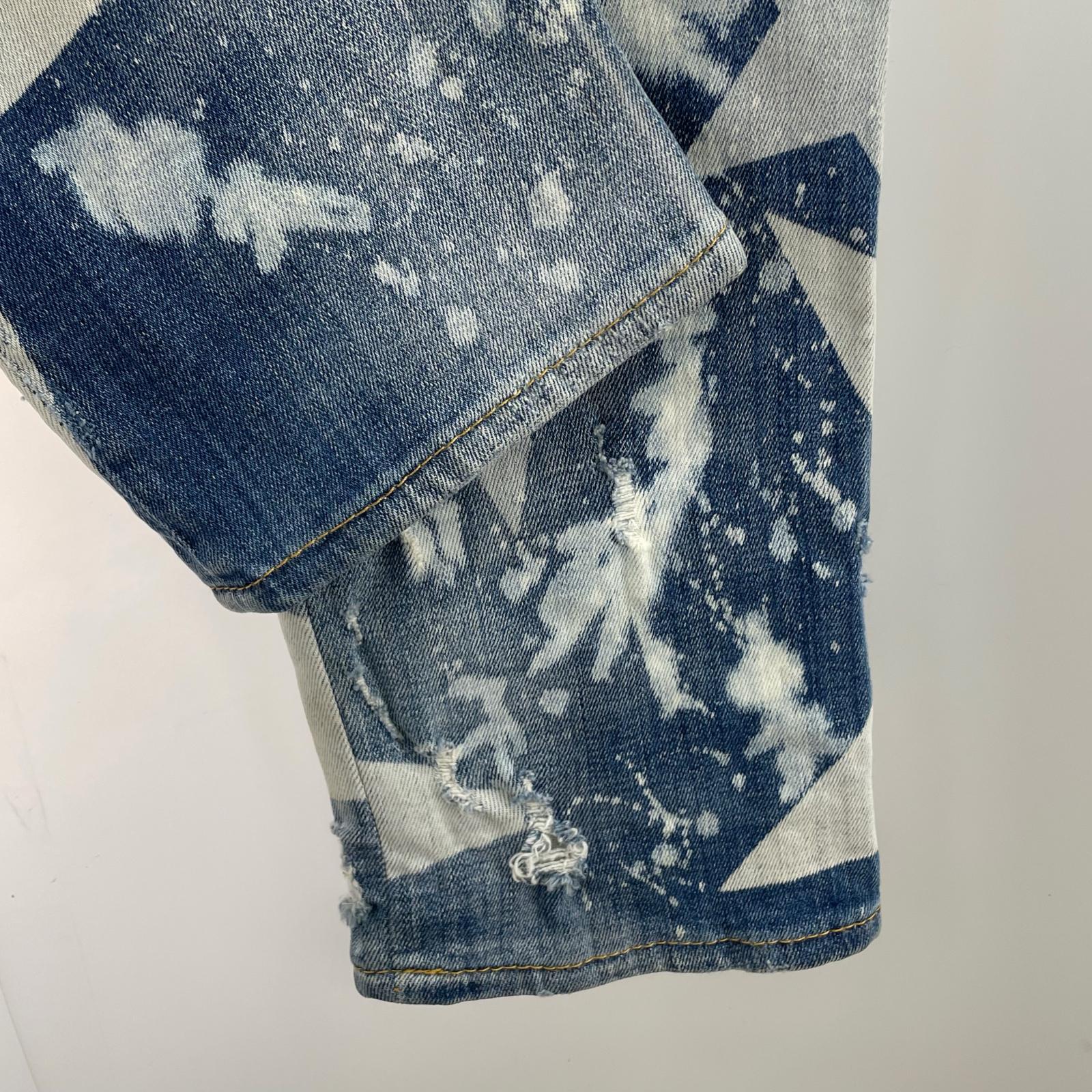 デニムパンツ Cool guy wash ペイント加工 (42) 42 ブルー