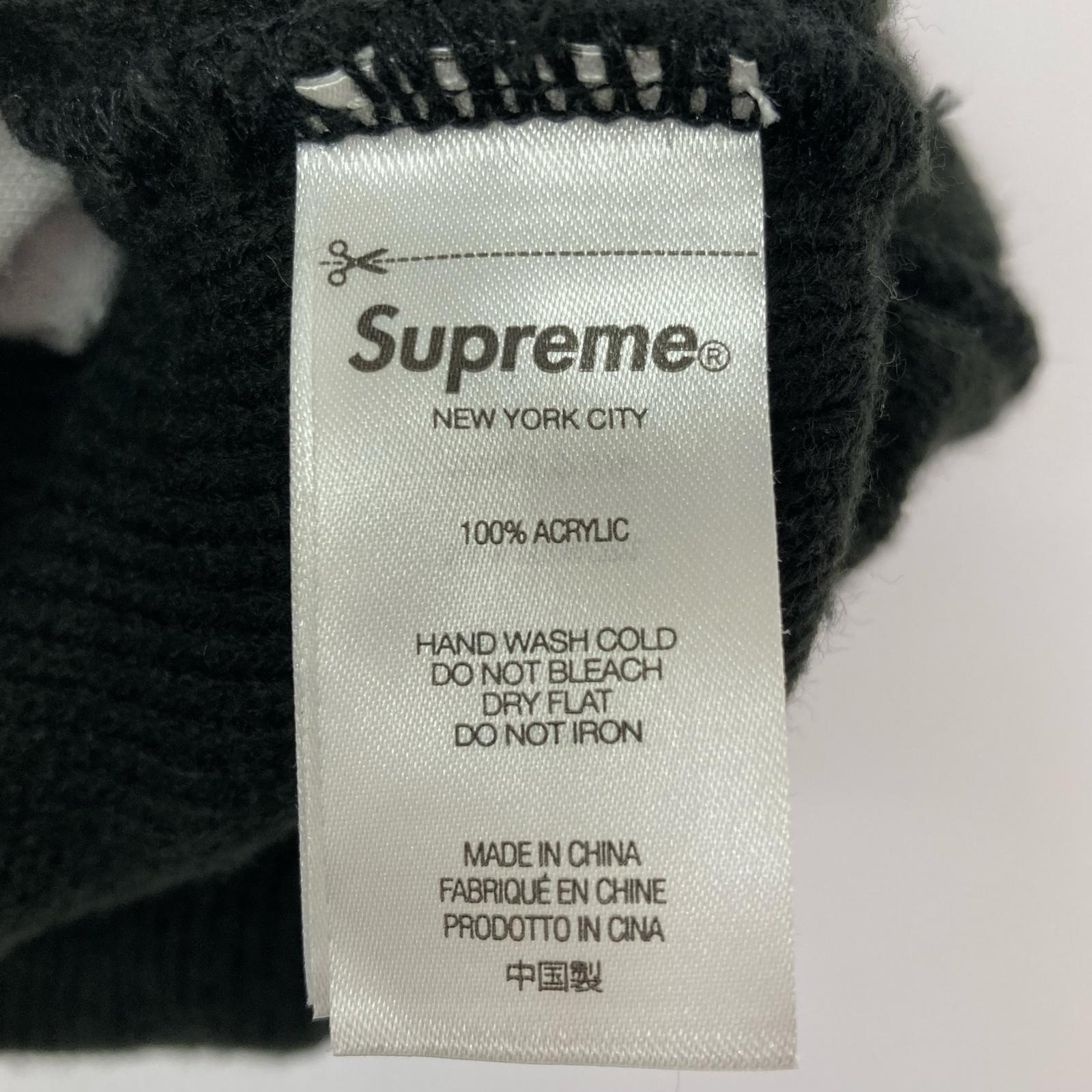 ニットキャップ Big Stripe Beanie ブラック