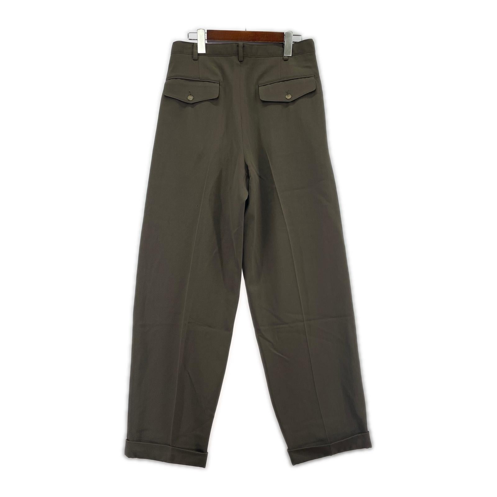 パンツ Y's 80s頃 スラックス オリーブ M