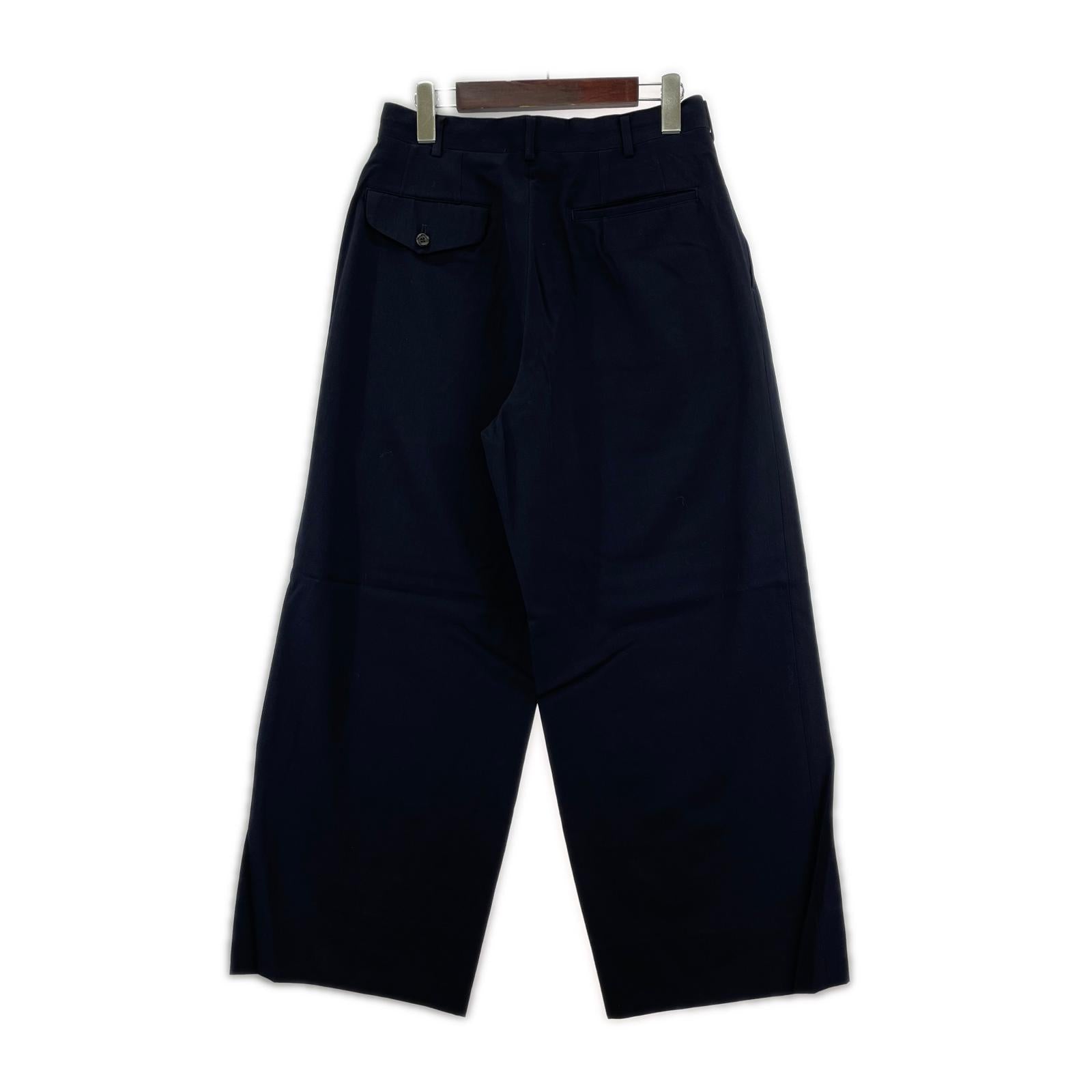パンツ HOMME PLUS 80s ウールスラックス ネイビー S S ネイビー