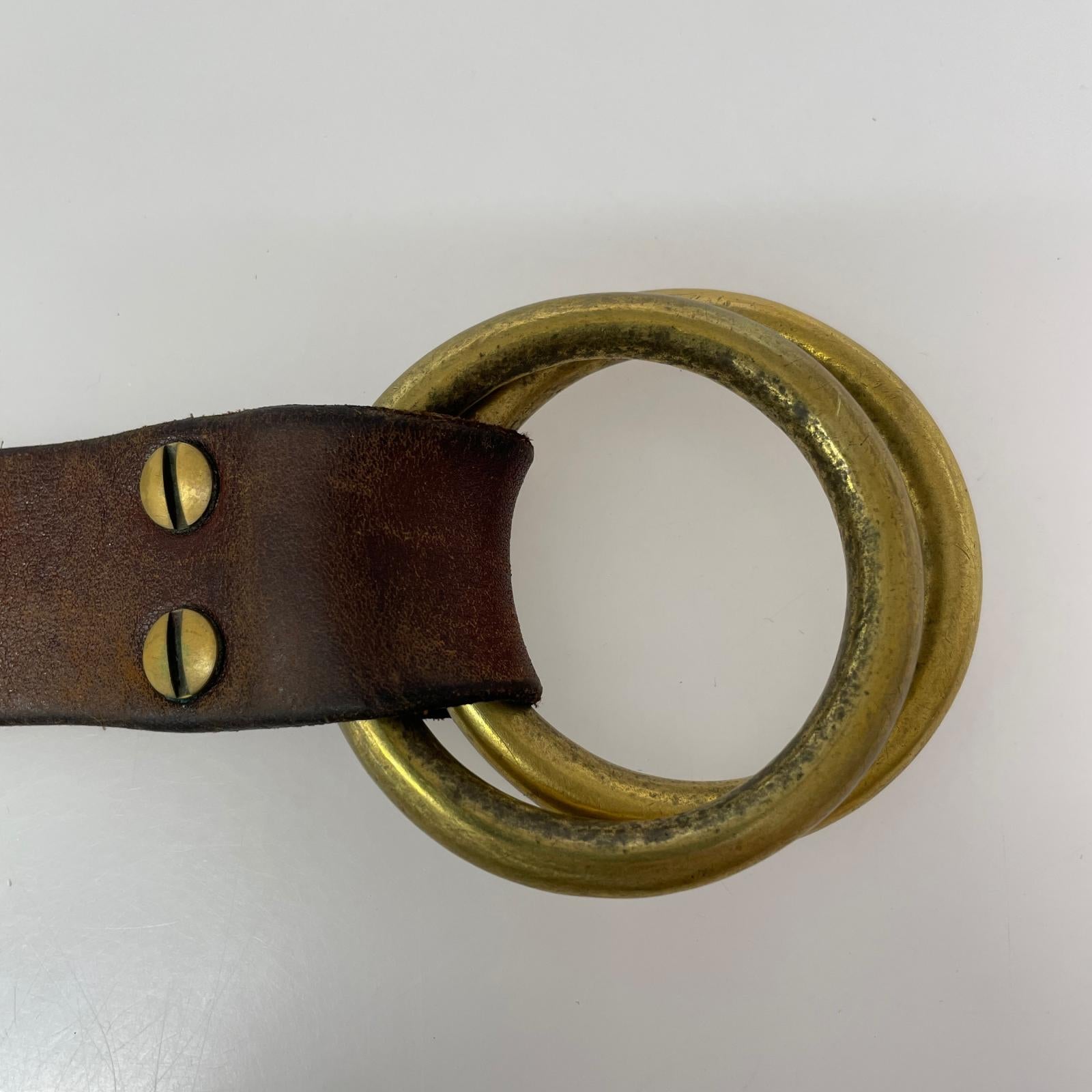 その他アクセサリー ダブルリングベルト ブラウン