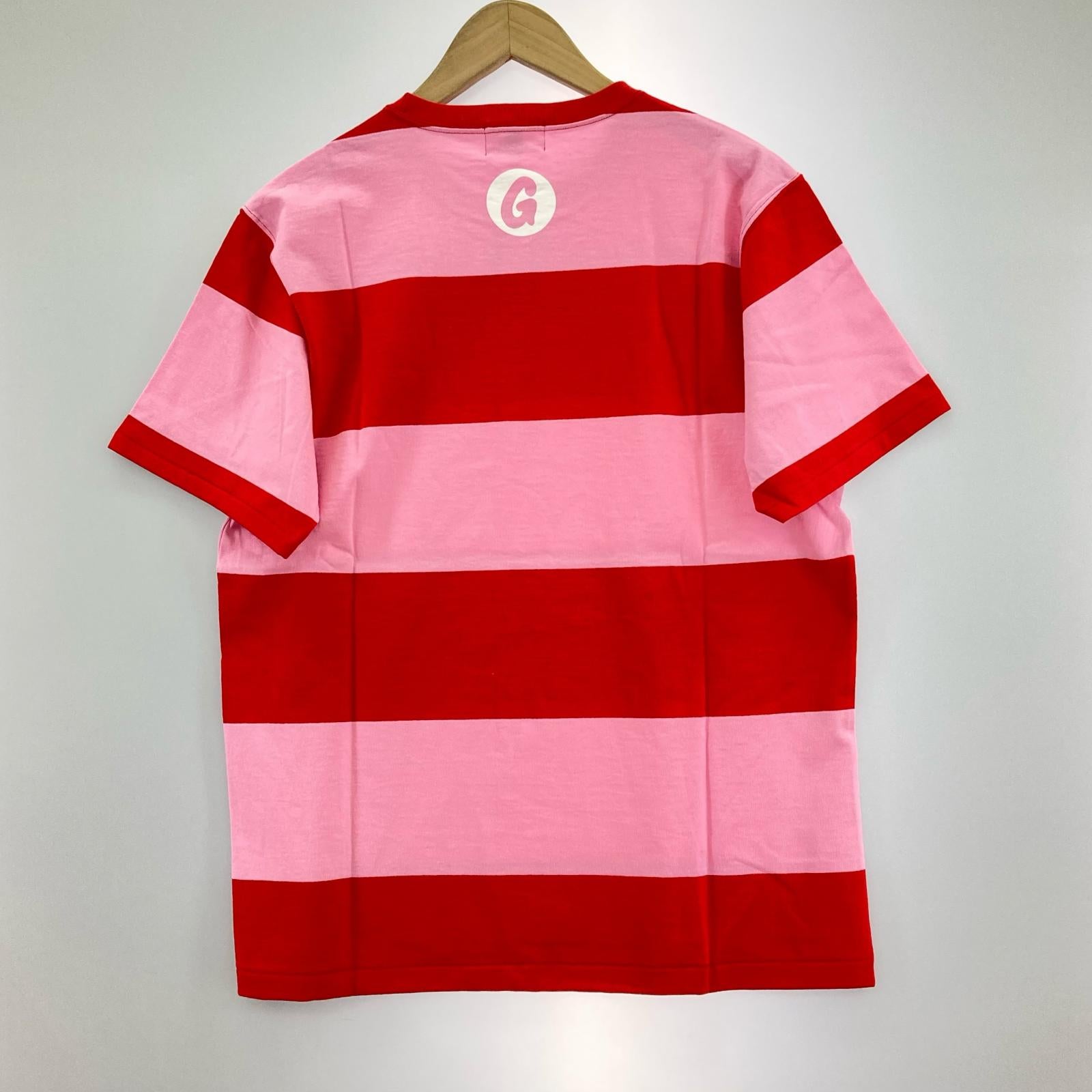 半袖Tシャツ ボーダーTシャツ GE-156011 (M) ピンク×レッド デッド タグ付き M