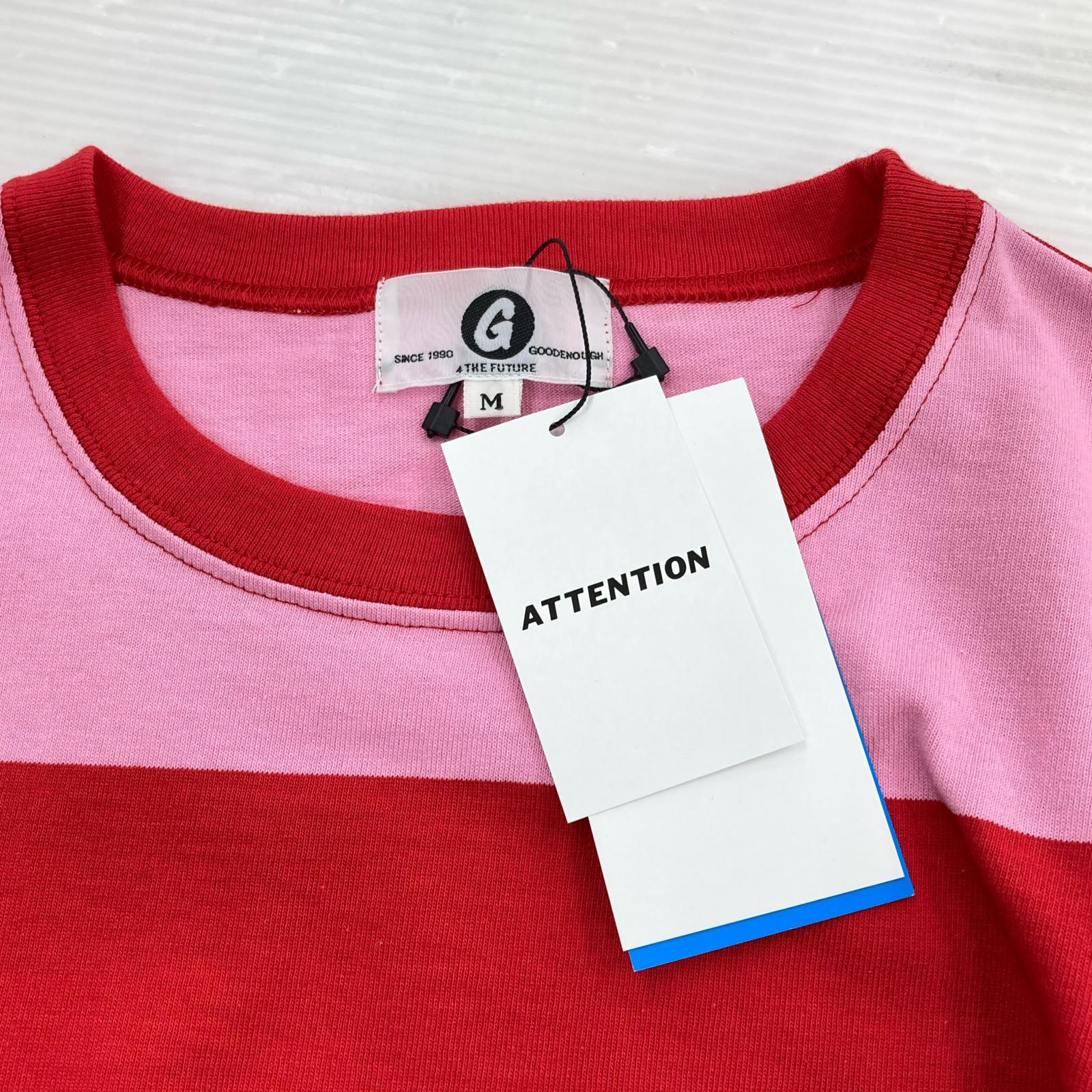 半袖Tシャツ ボーダーTシャツ GE-156011 (M) ピンク×レッド デッド タグ付き M