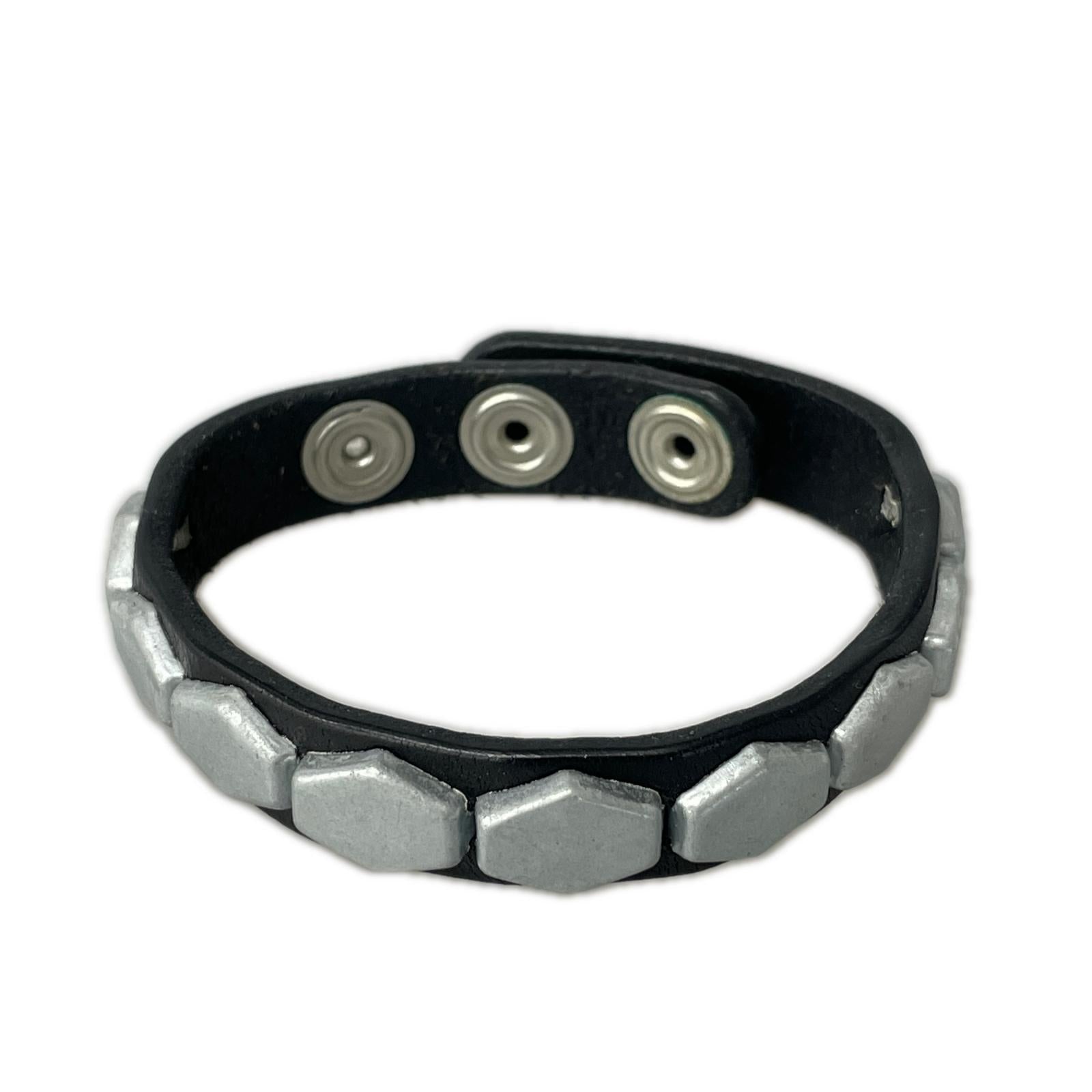 ブレスレット HEXAGON SMALL STUDS WRISTBAND スタッズブレス ブラック