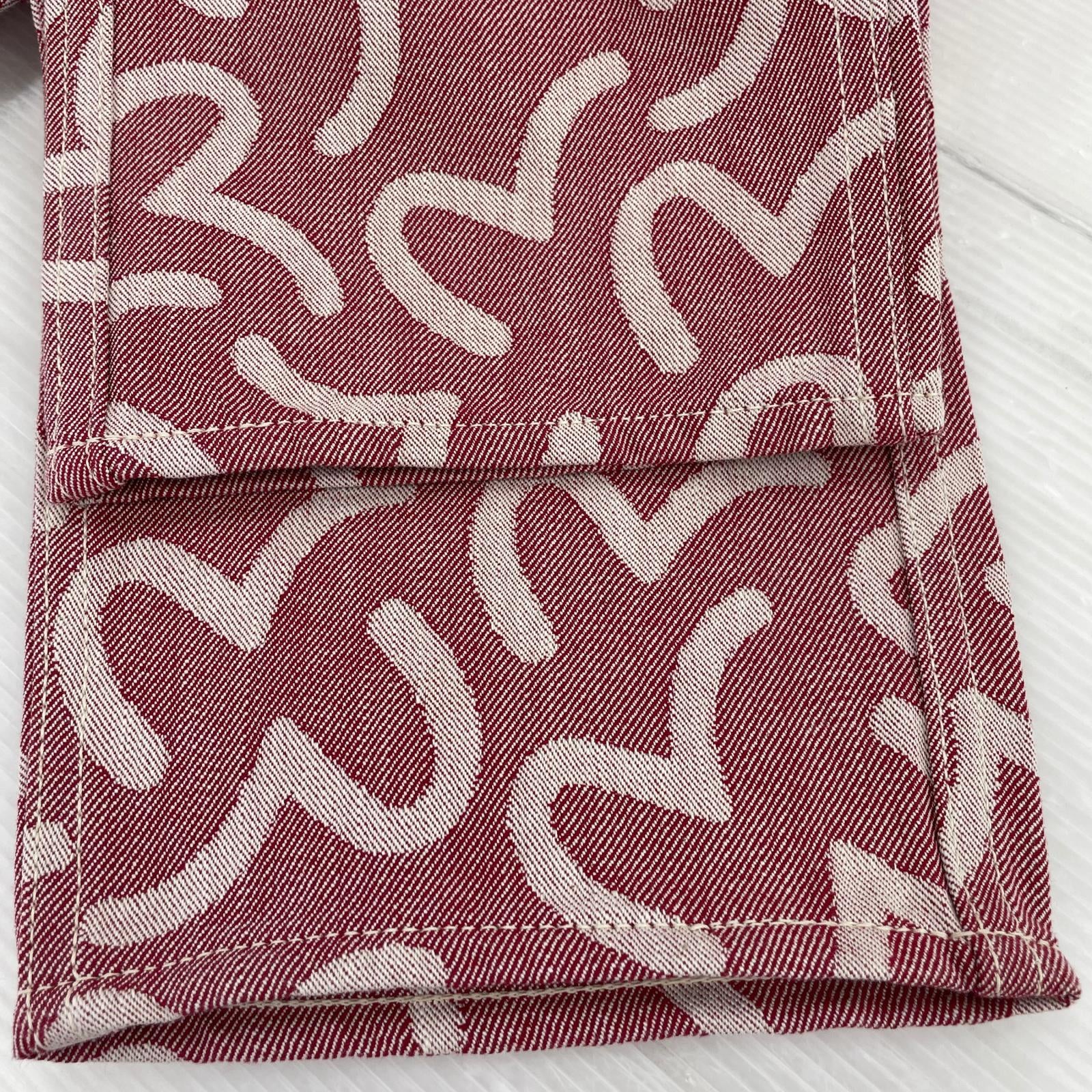 デニムパンツ Lot.5500 JACQUARD カモメ 総柄 RED W36