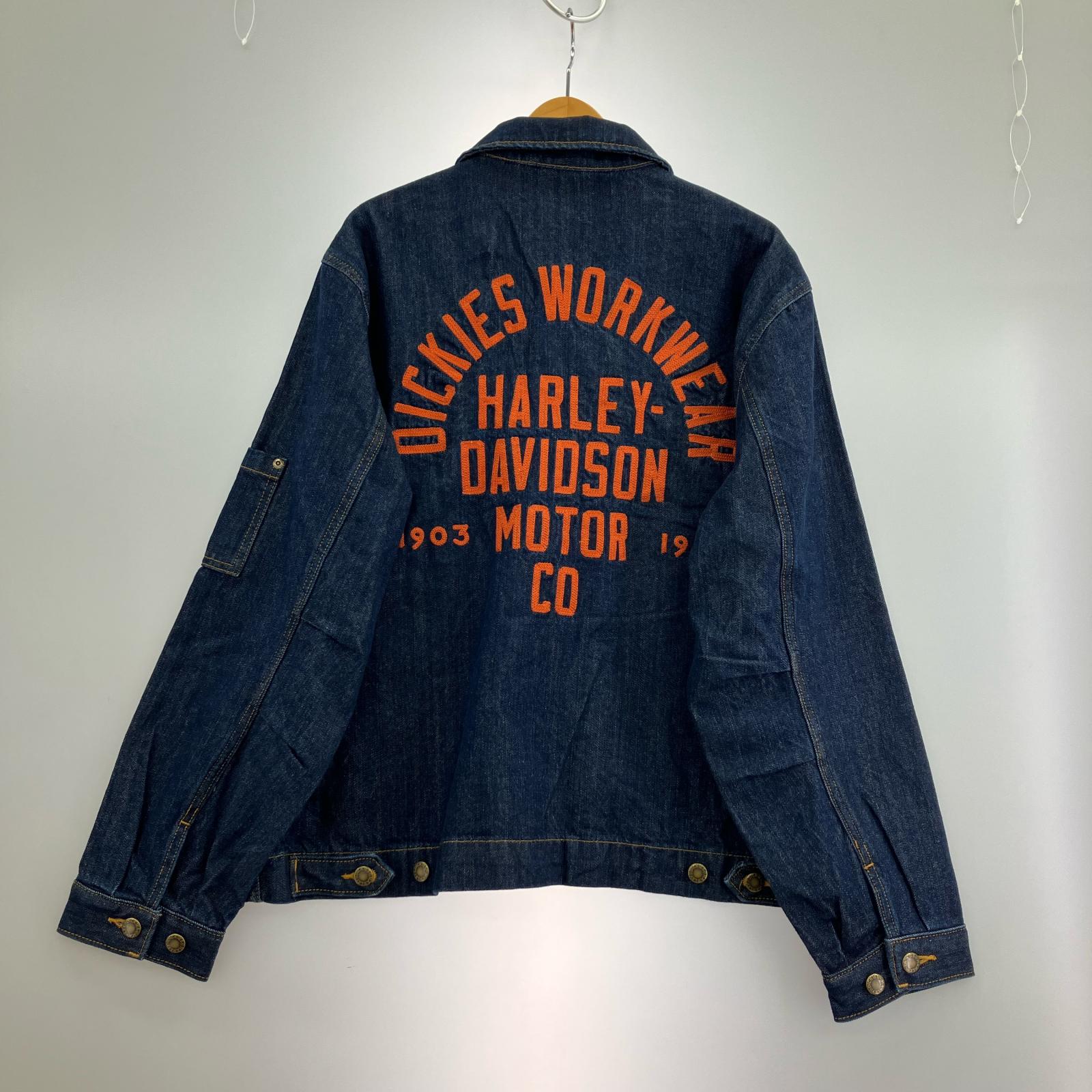 デニムジャケット ×Harley-Davidson デニムジャケット L L ネイビー
