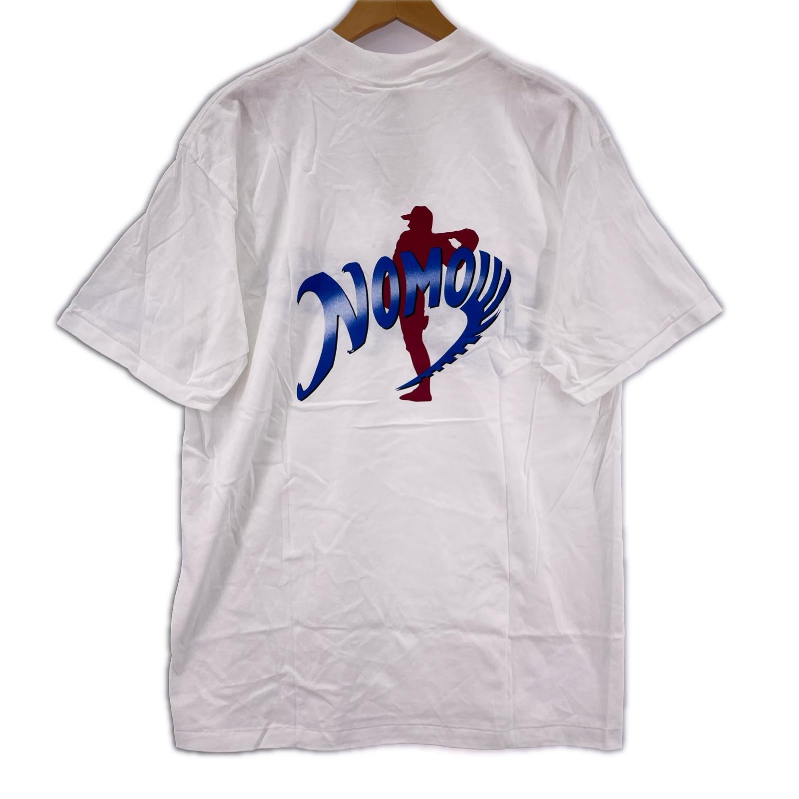 半袖Tシャツ 90s USA製 デッドストック 野茂英雄 プリントT 白 (L) L ホワイト