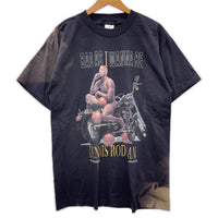 半袖Tシャツ 90s USA製 デニス・ロッドマン プリントT 黒 (L) L ブラック