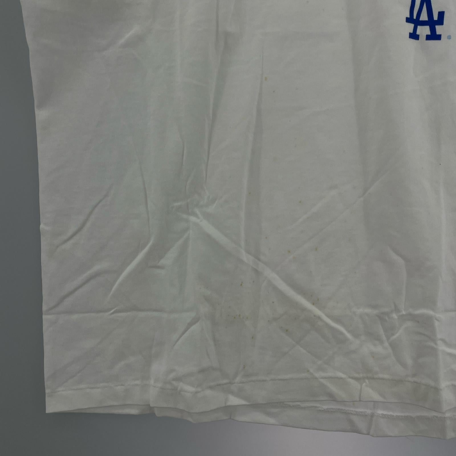 半袖Tシャツ 90s USA製 デッドストック 野茂英雄 プリントT 白 (L) L ホワイト