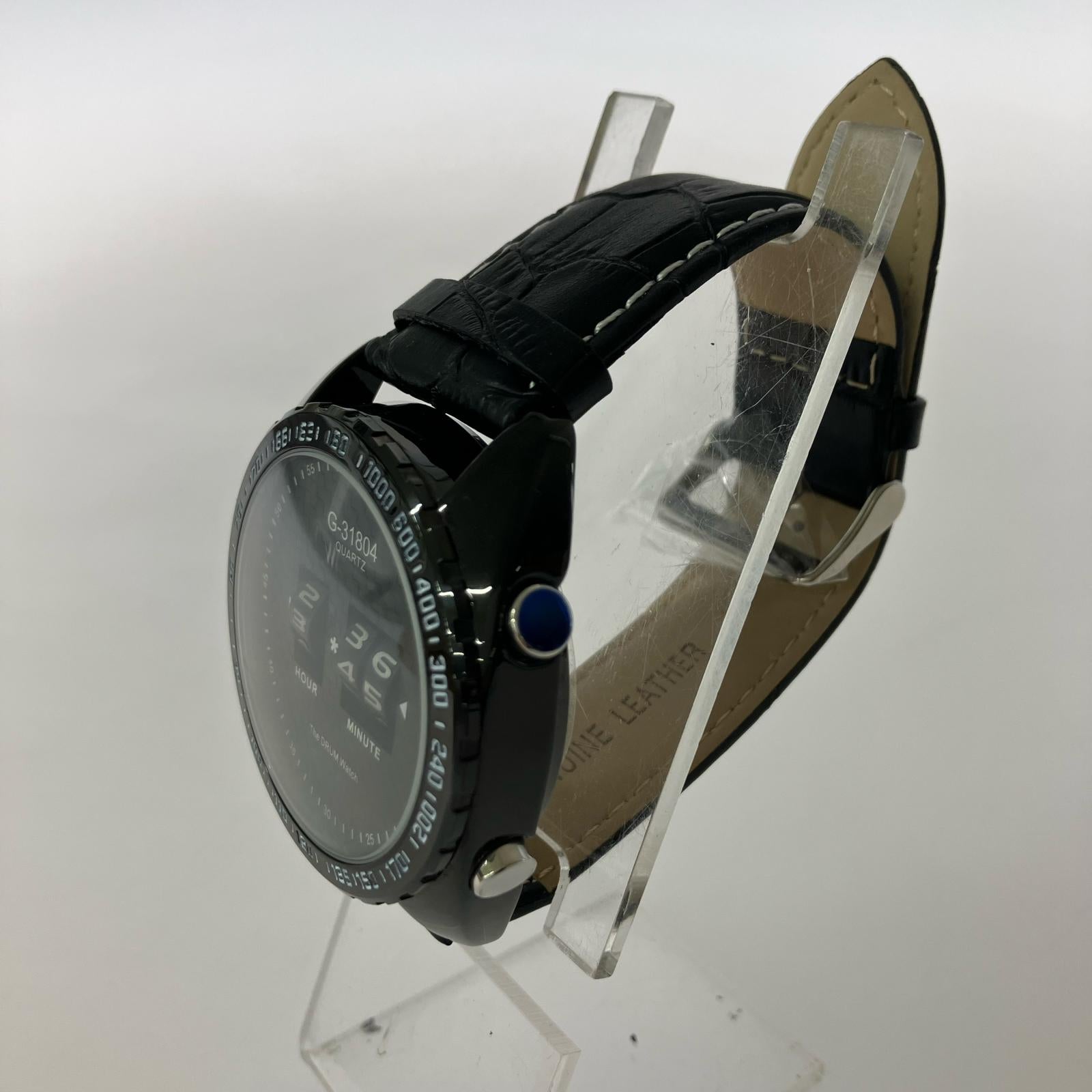 腕時計 MONTRE ROROI/G-31804/ドラムデジットウォッチ ブラック