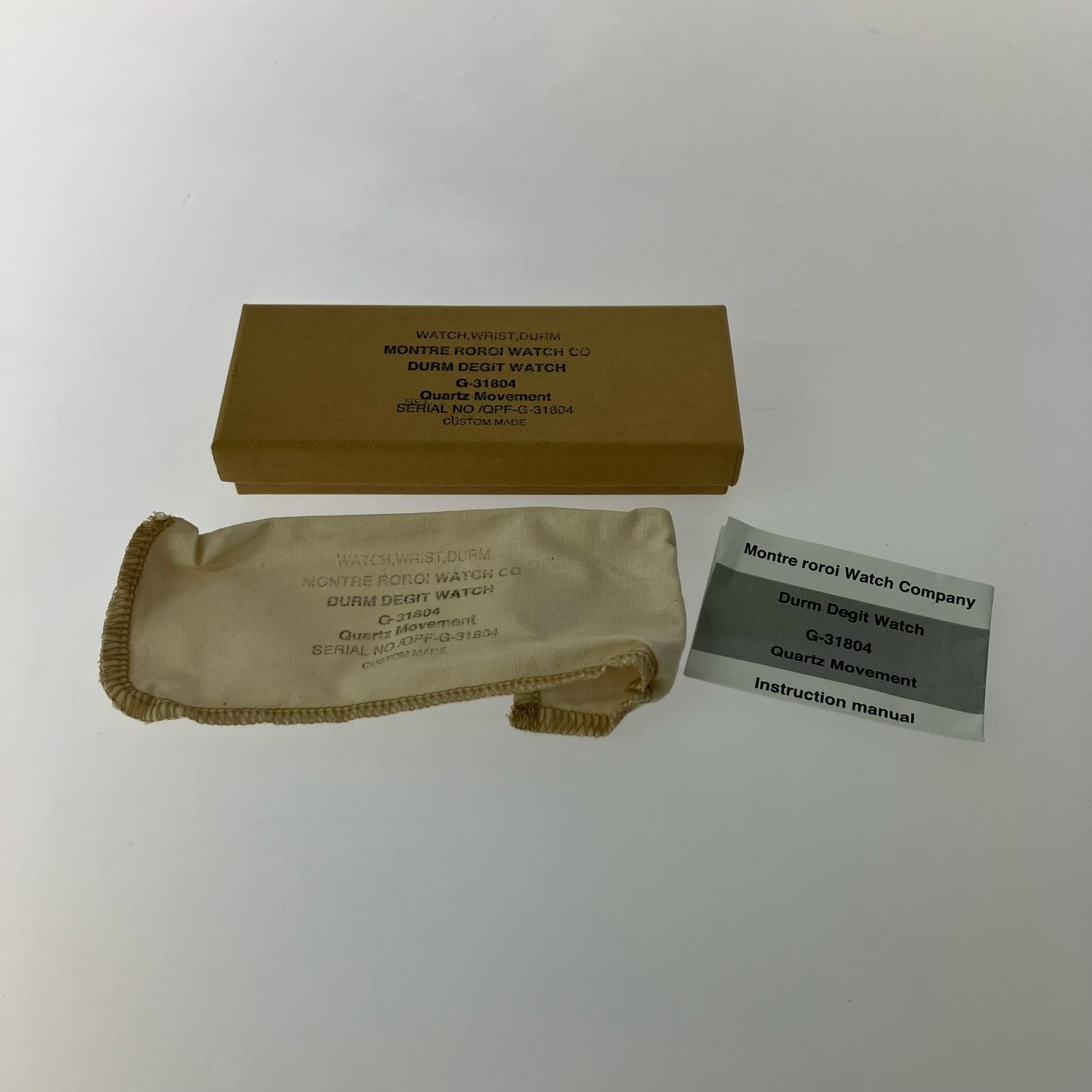 腕時計 MONTRE ROROI/G-31804/ドラムデジットウォッチ ブラック