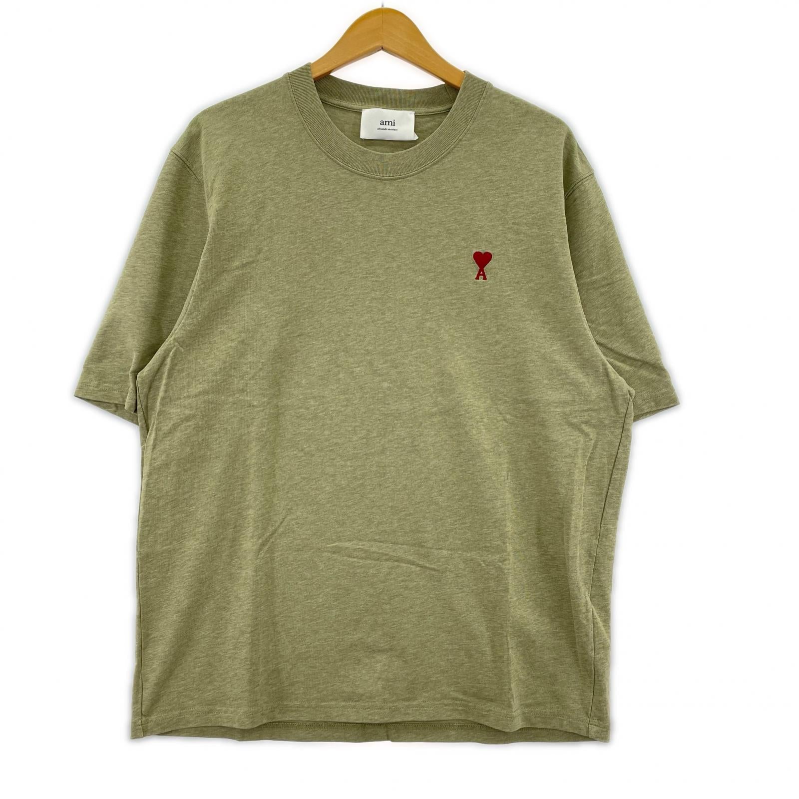 半袖Tシャツ 胸ロゴ刺繍 Tee カーキ L L カーキ