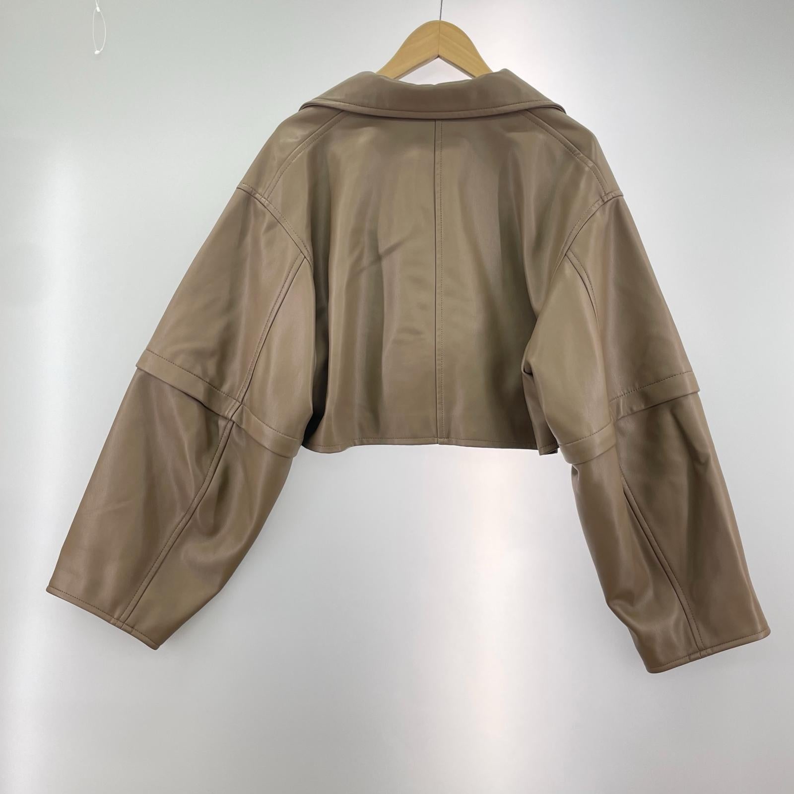 ジャケット 2WAY FAKE LEATHER SHORT JACKET ベージュ F フリー ベージュ