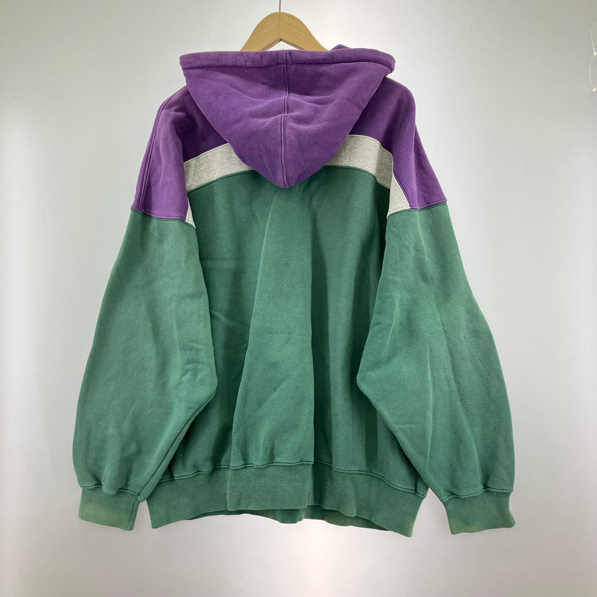 パーカー 90s 万国タグ 緑紫 (L) L