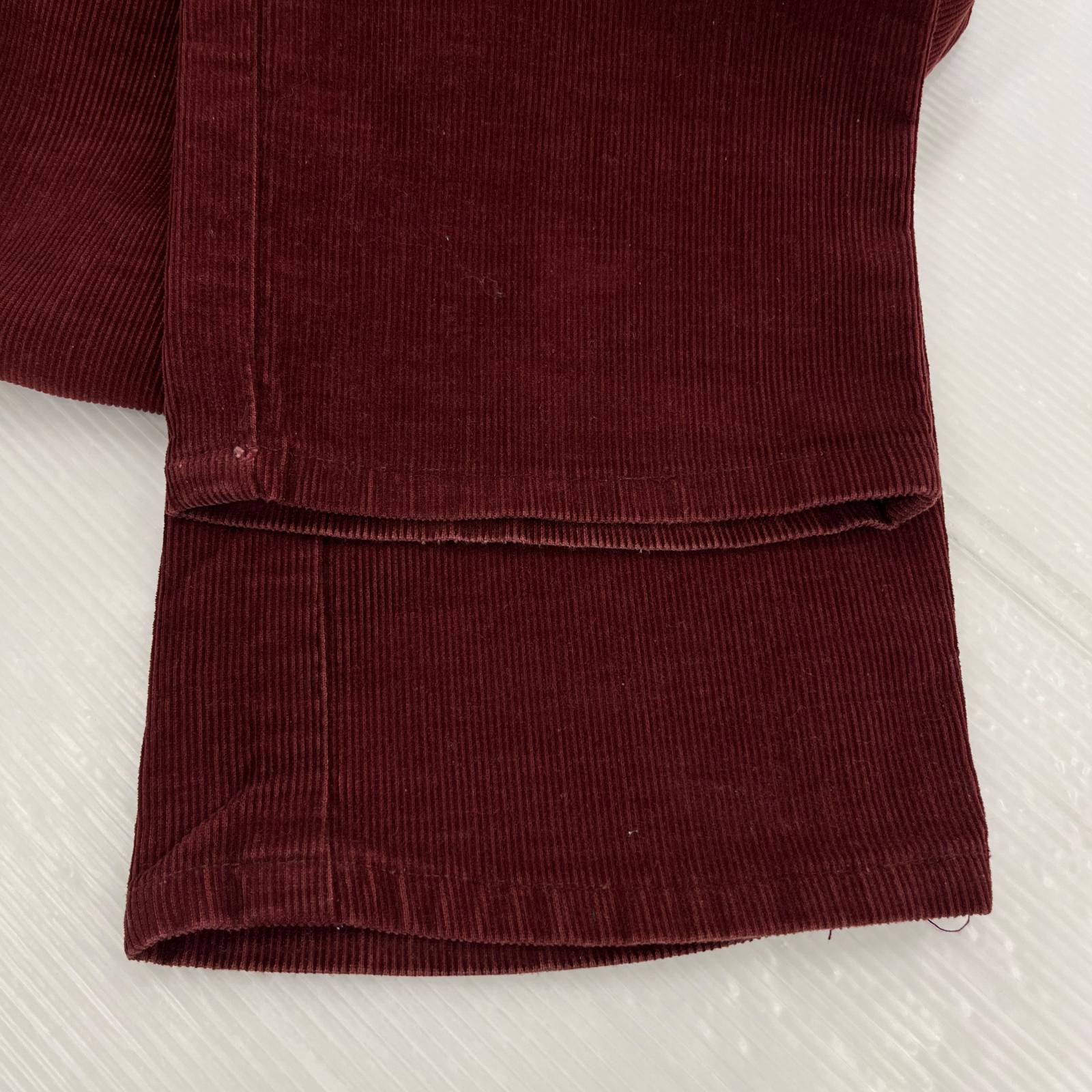 パンツ 70s 646 コーデュロイ バーガンディー (実寸32) レッド