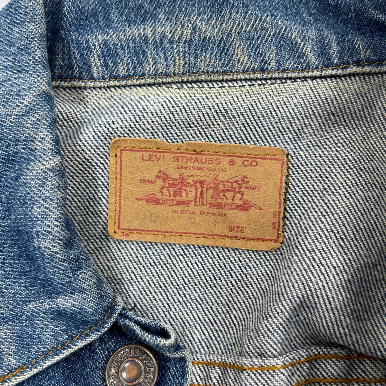 デニムジャケット 80s-90s USa製 71506 リメイク品 ブルー