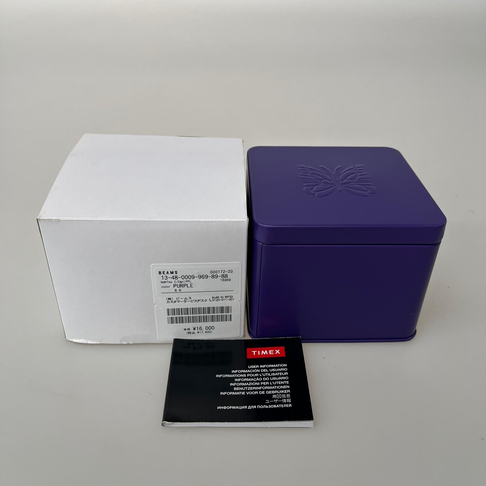 腕時計 BEAMS BOY TIMEX Classic Digital Purple パープル