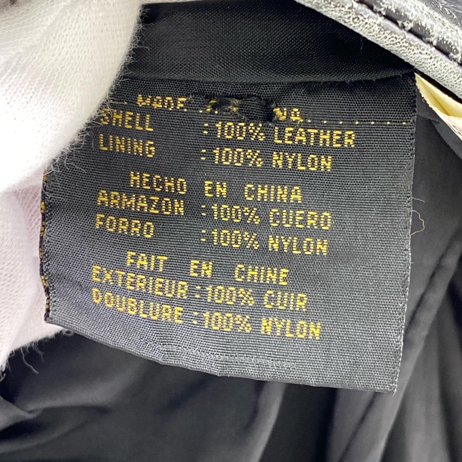ライダースジャケット US GENUINE WEAR シングルライダース バッグペイント 36 ブラック
