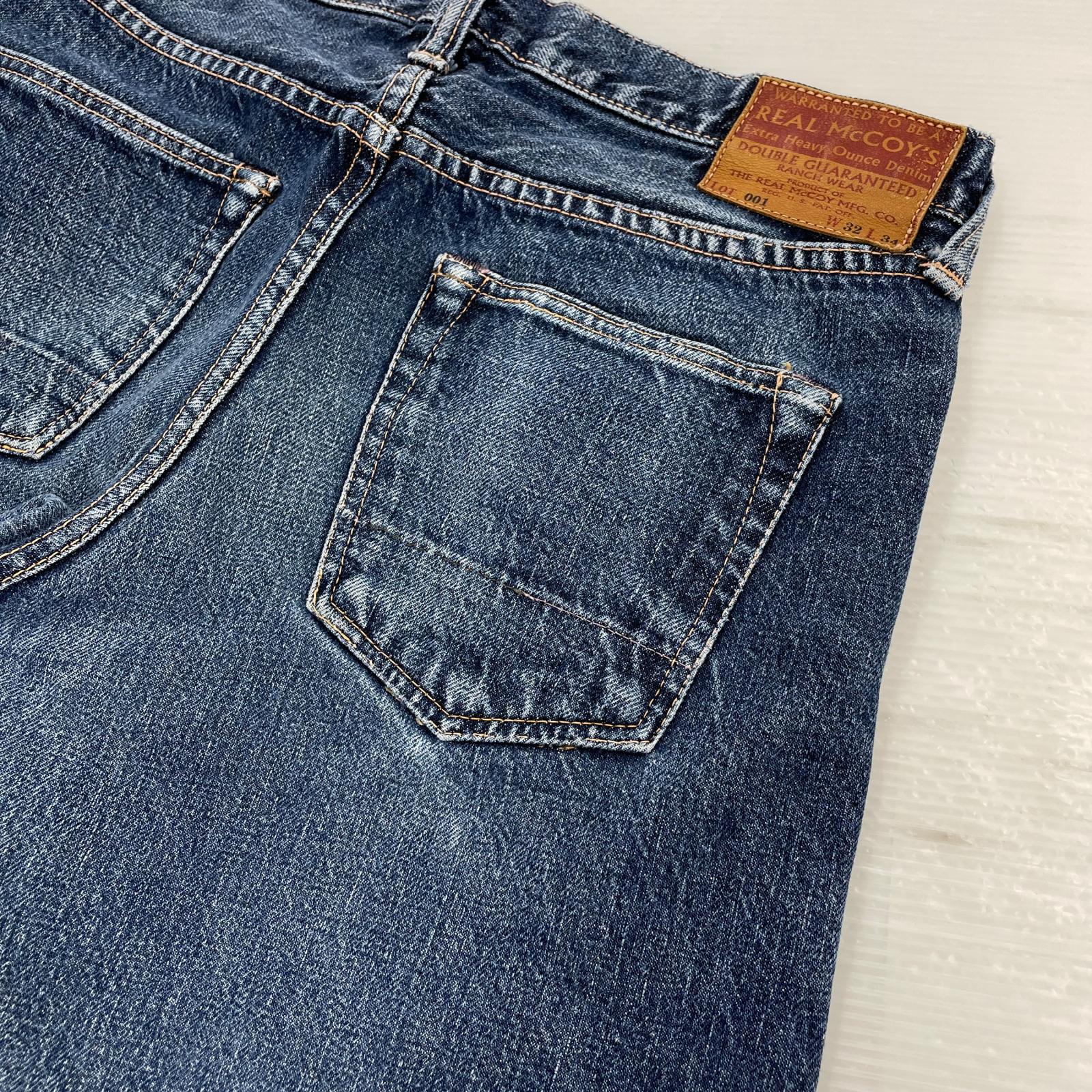 デニムパンツ REAL McCOY’S デニムパンツ Lot001 (W32L34) 32 ネイビー