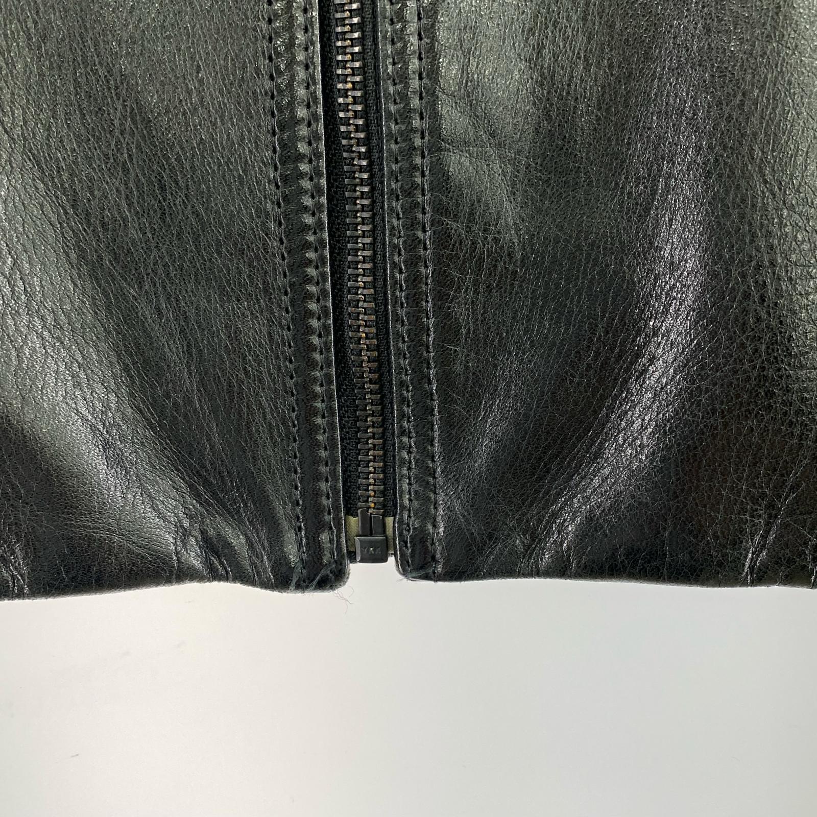レザージャケット HORSE LEATHER RIDERS JACKET (42) 42 ブラック