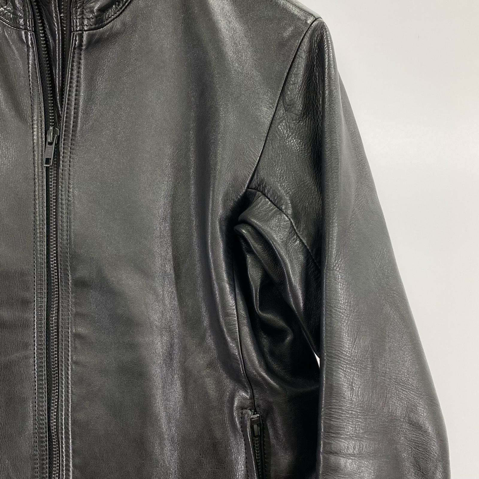 レザージャケット HORSE LEATHER RIDERS JACKET (42) 42 ブラック