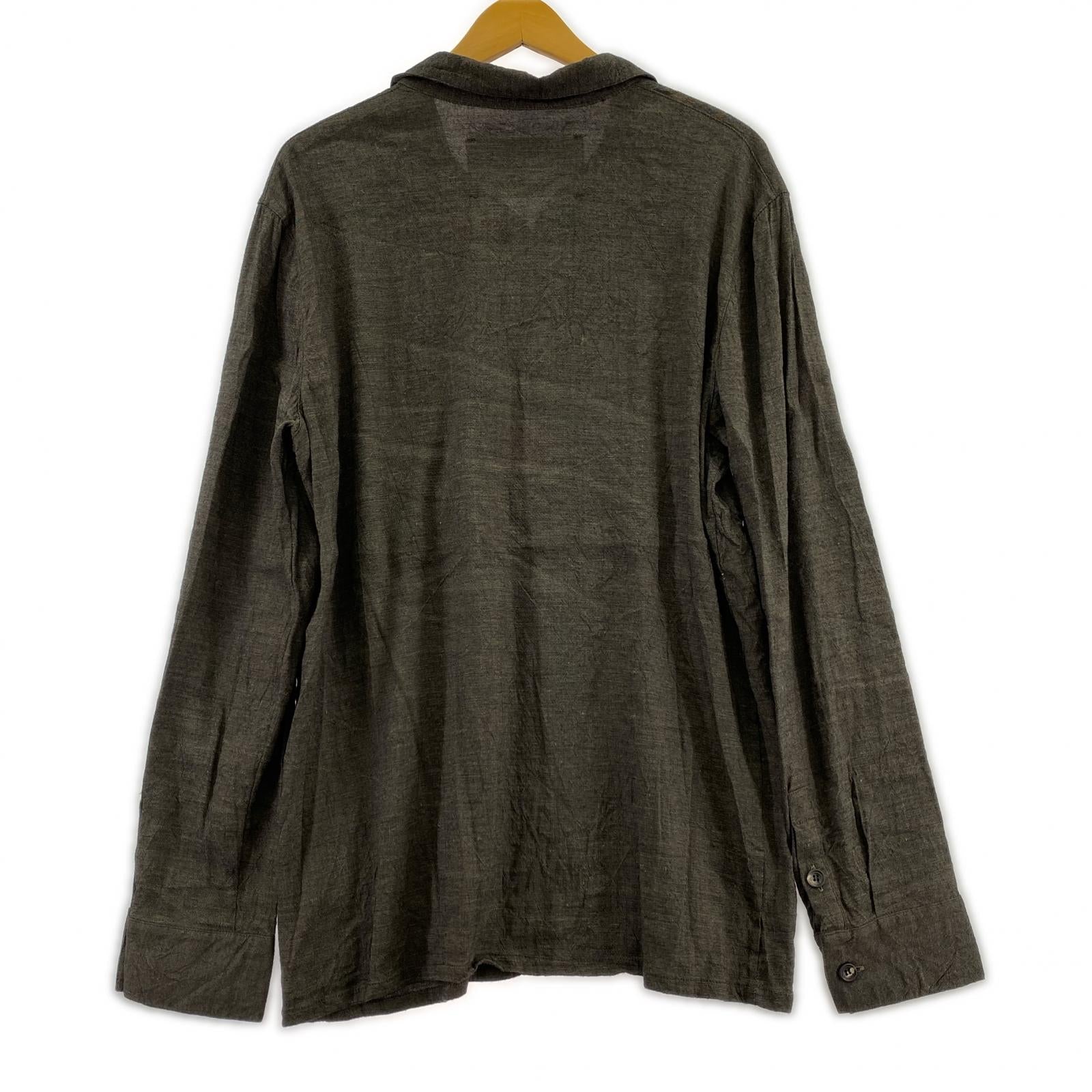 長袖シャツ DSECOND Linen Bamboo Shirt (L) L グレー