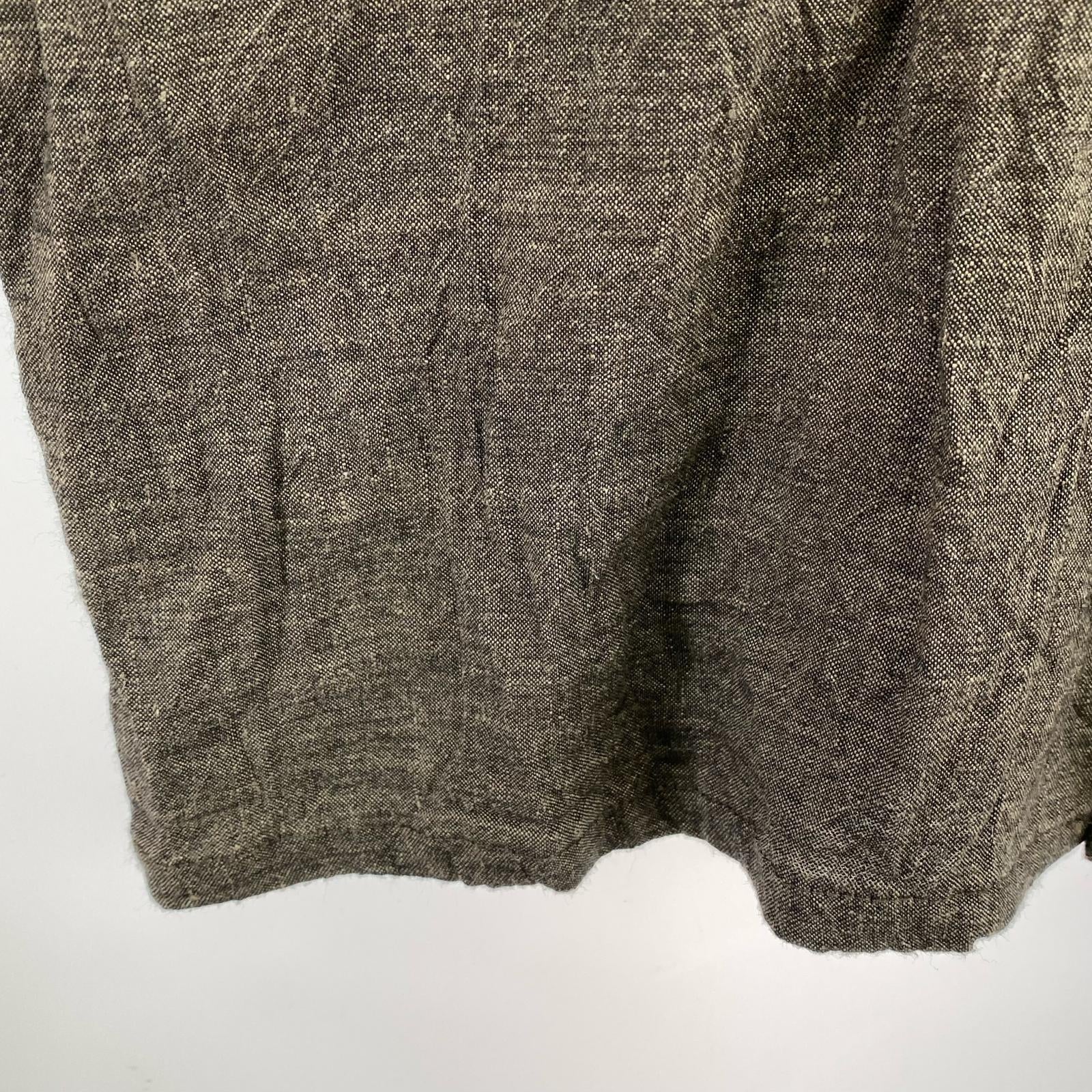 長袖シャツ DSECOND Linen Bamboo Shirt (L) L グレー