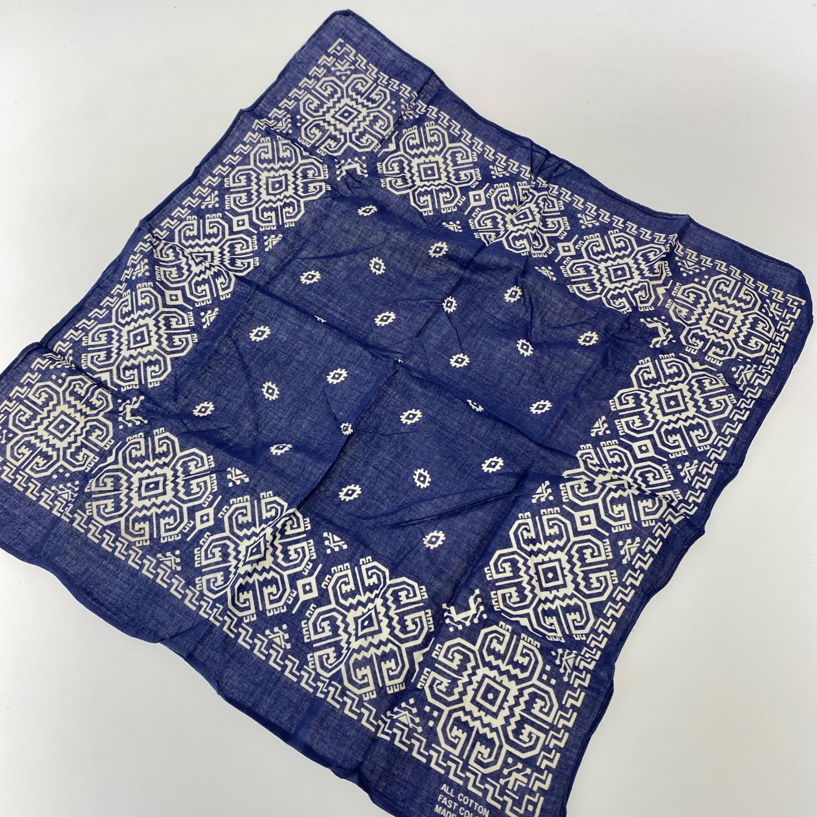 その他アクセサリー 70s ライトニング柄バンダナ ブルー