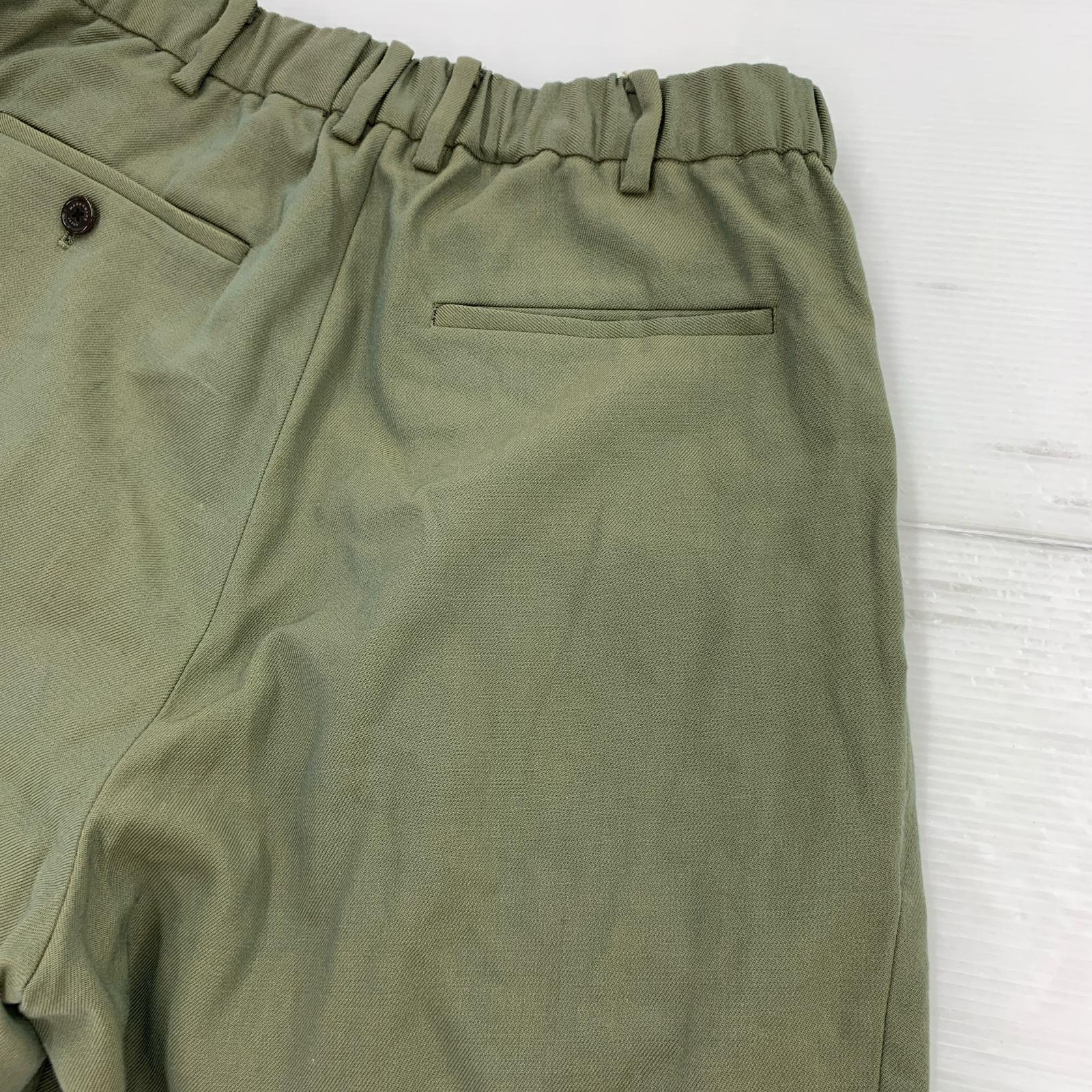 パンツ DOUBLE PLEATED TROUSERS オリーブ 2