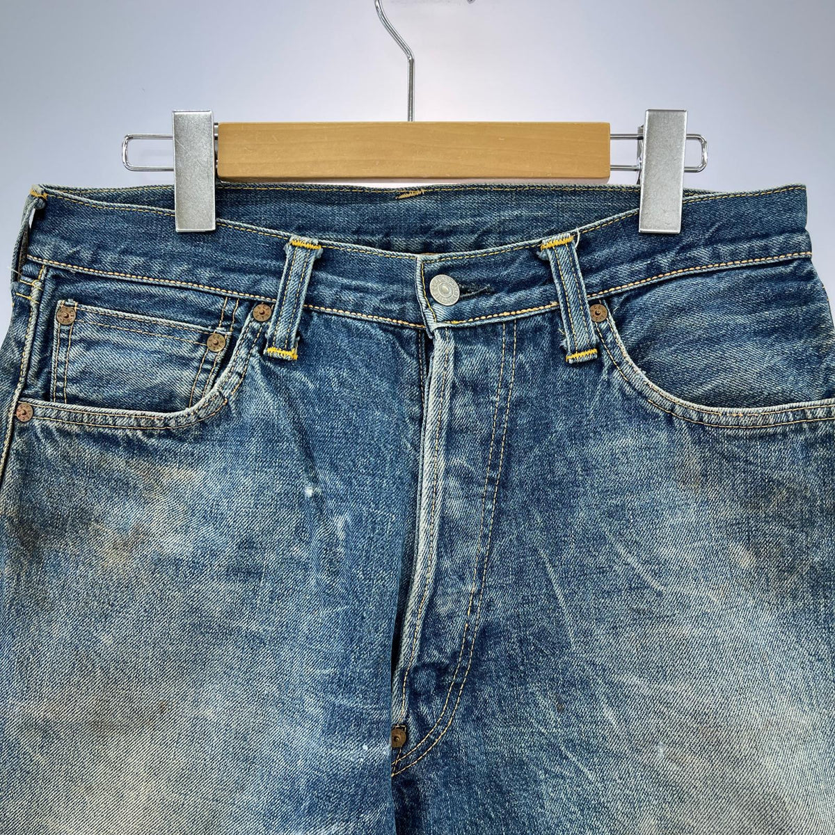 ショートパンツ evisタグカットオフ W31 33 ブルー