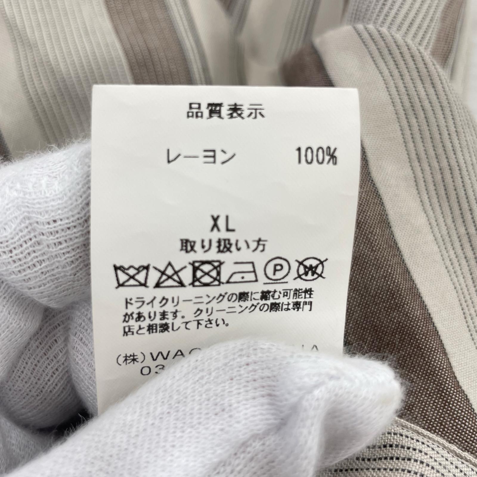 半袖シャツ THE GUILTY PARTIES ストライプ レーヨン XL